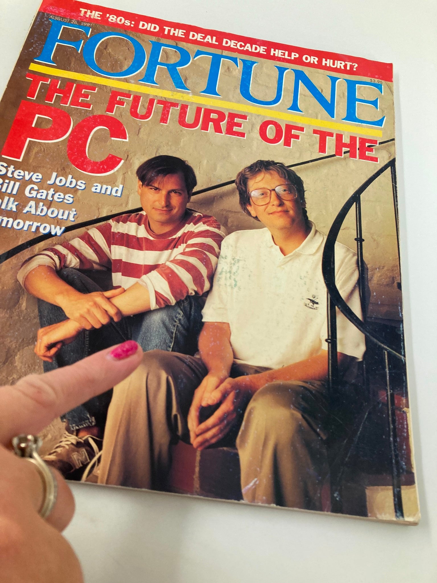 Fortune Magazine August 26 1991 Steve Jobs and Bill Gates Future of PC No Label