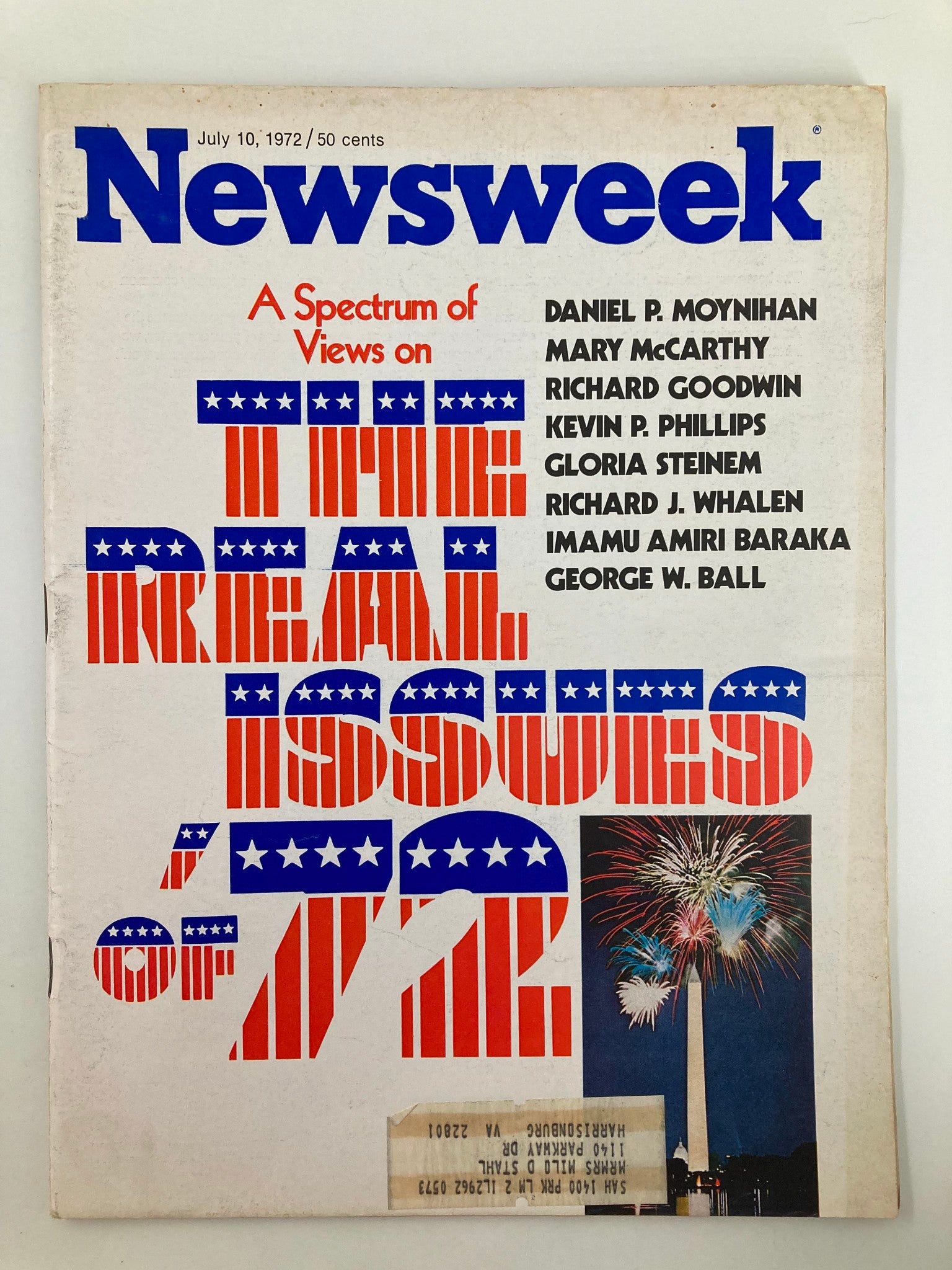 VTG Newsweek Magazine July 10 1972 Daniel P. Moynihan, Mary McCarthy Real Issues