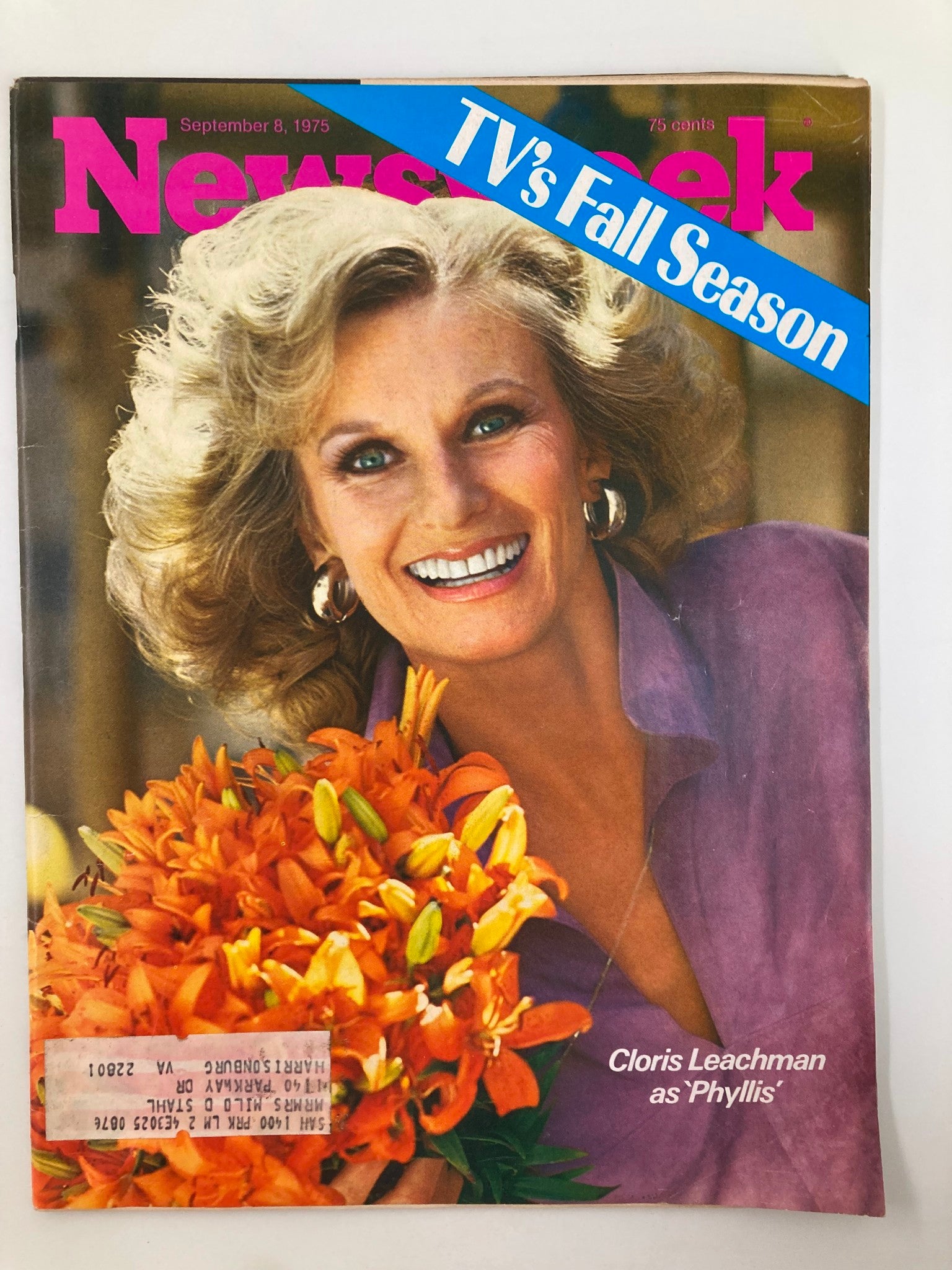 VTG Newsweek Magazine September 8 1975 Cloris Leachman as 'Phyllis'