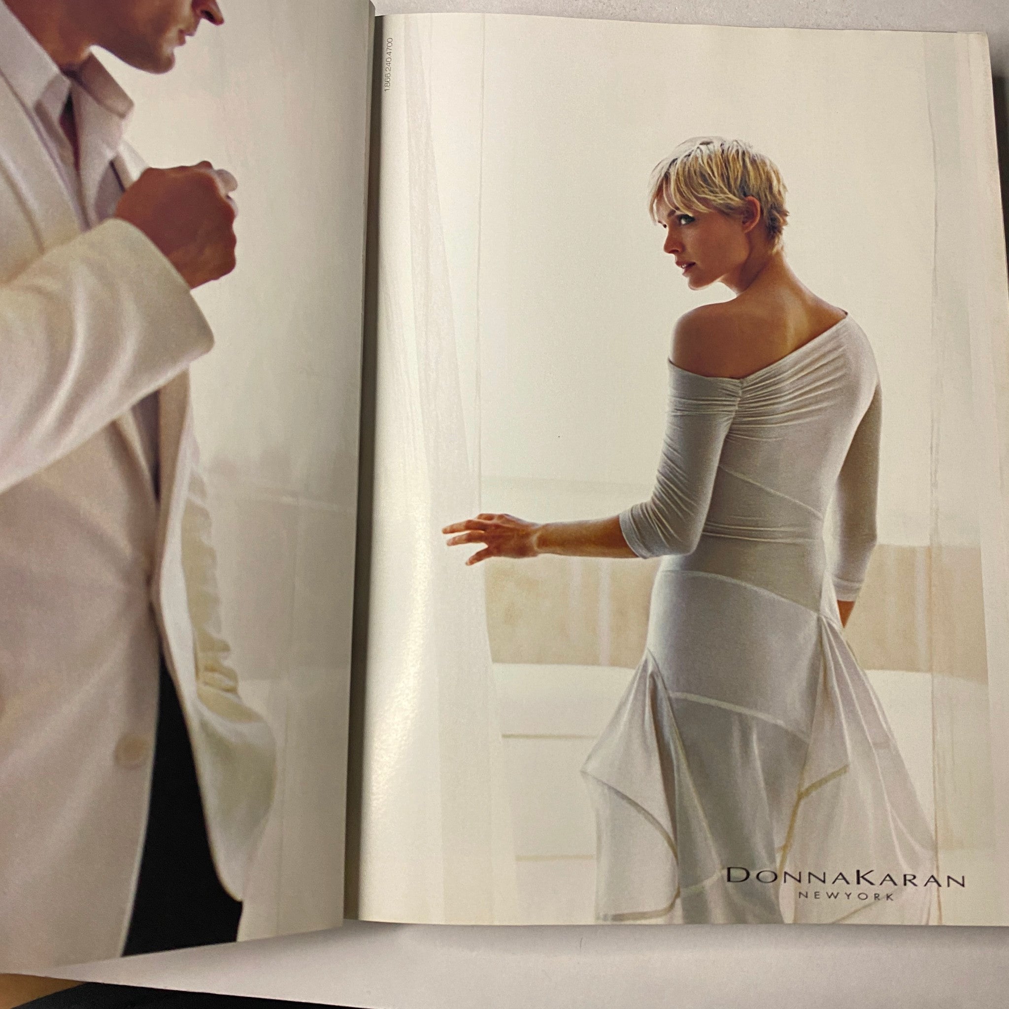 Vogue Magazine March 2002 Gwyneth Paltrow Cover No Label presenting a stylish image of a model in Donna Karan clothing, embodying refined fashion and sophistication.