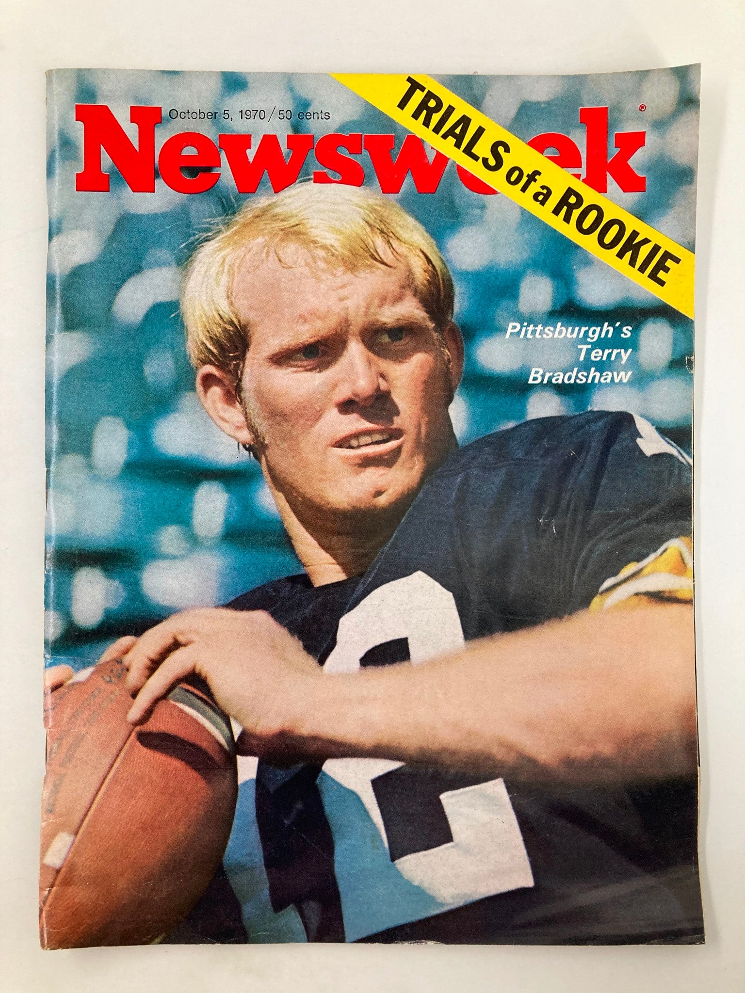 VTG Newsweek Magazine October 5 1970 Pittsburgh's Terry Bradshaw No Label