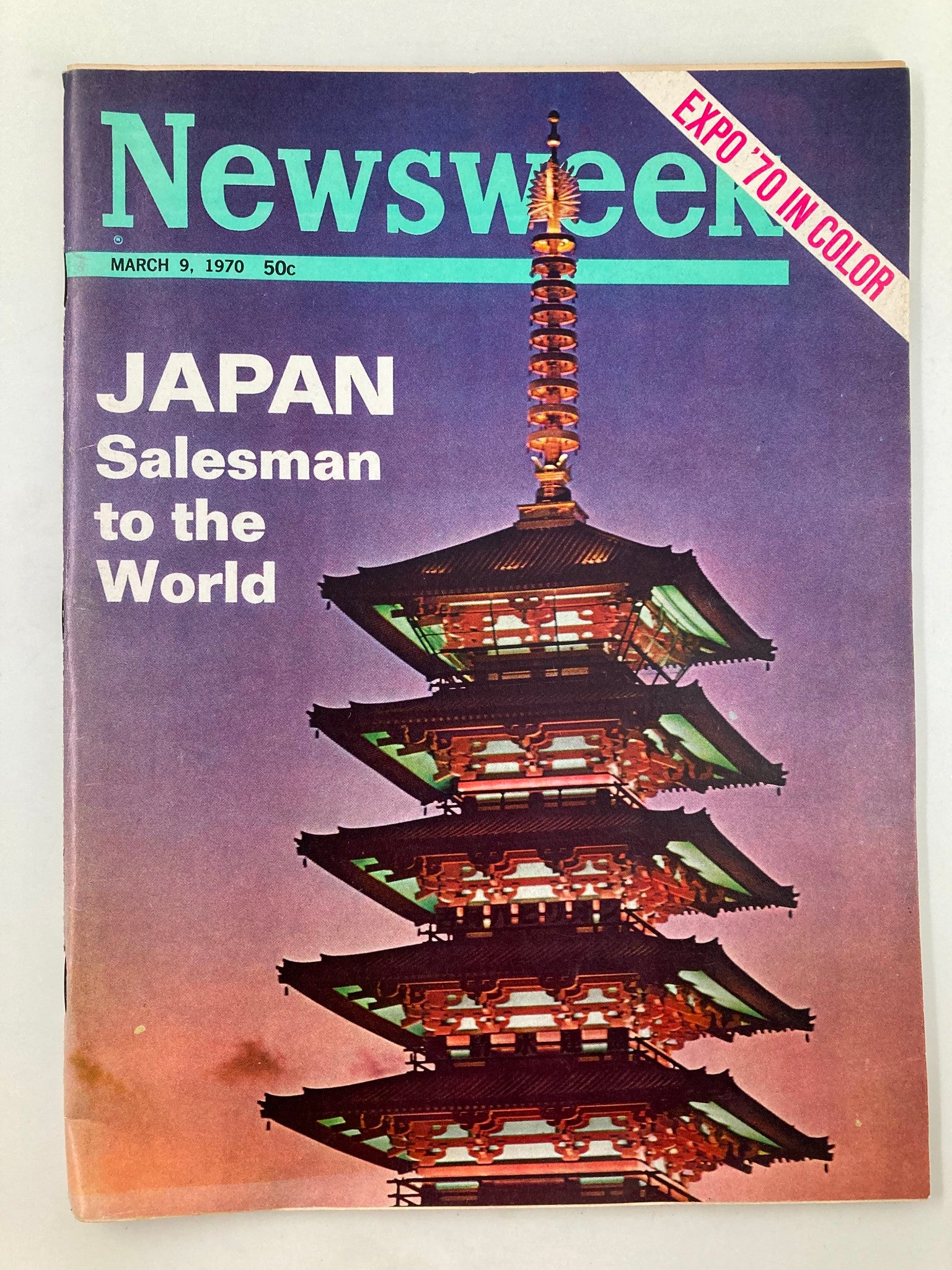 VTG Newsweek Magazine March 9 1970 Japan Salesman to the World No Label