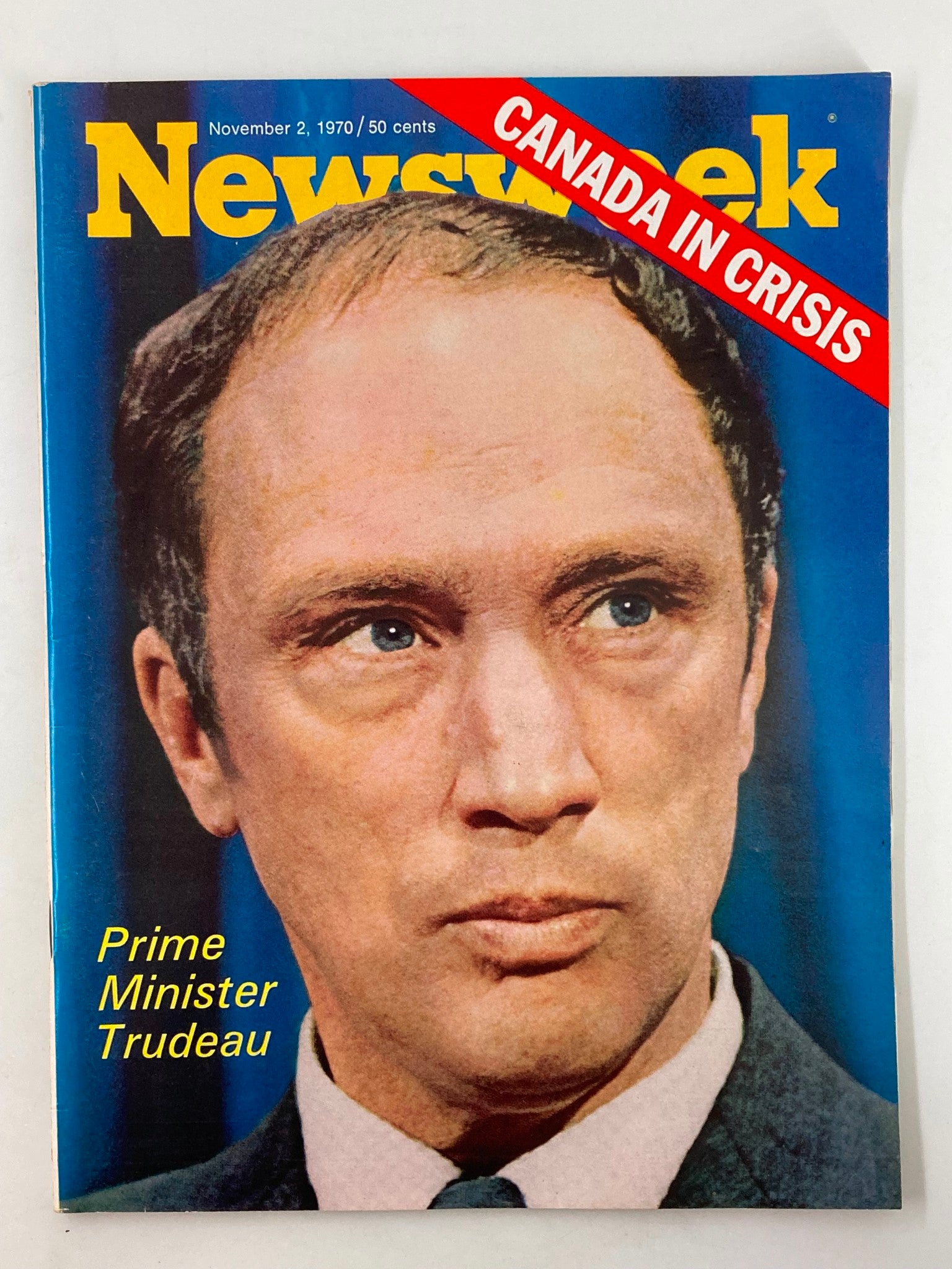 VTG Newsweek Magazine November 2 1970 Prime Minister Trudeau No Label