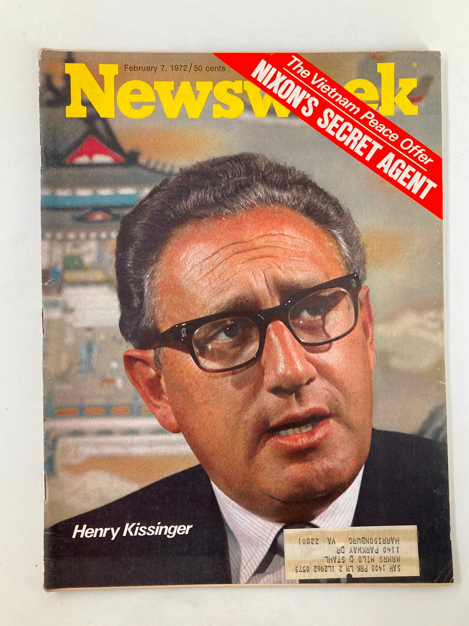 VTG Newsweek Magazine February 7 1972 Henry Kissinger, Nixon's Secret Agent