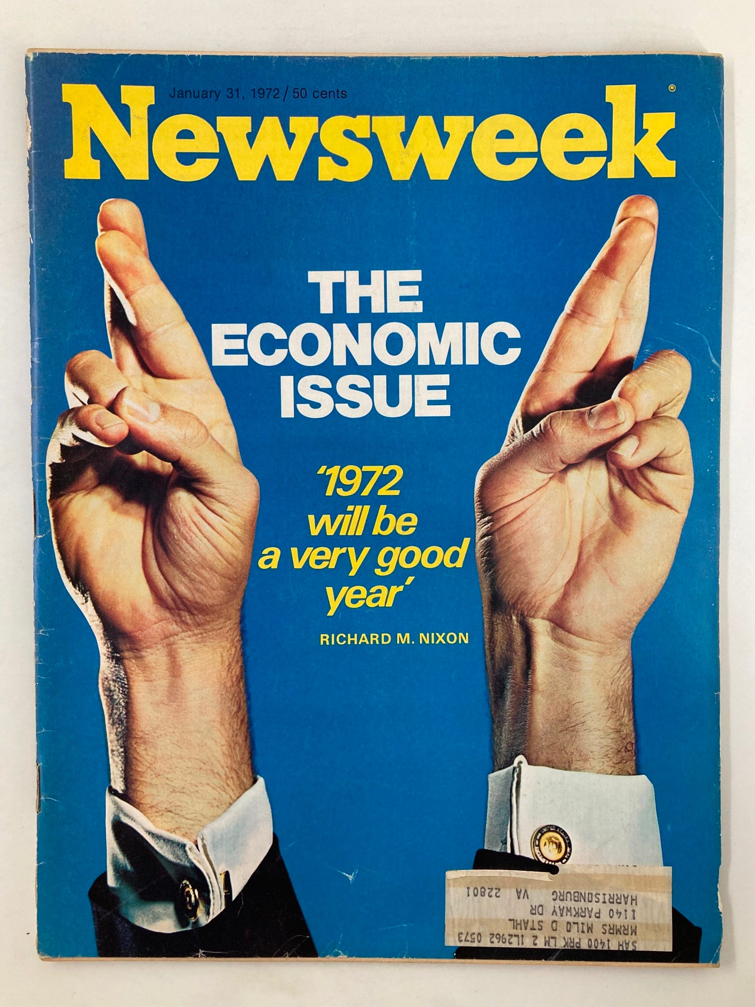 VTG Newsweek Magazine January 31 1972 '1972 Will Be A Very Good Year' R. Nixon