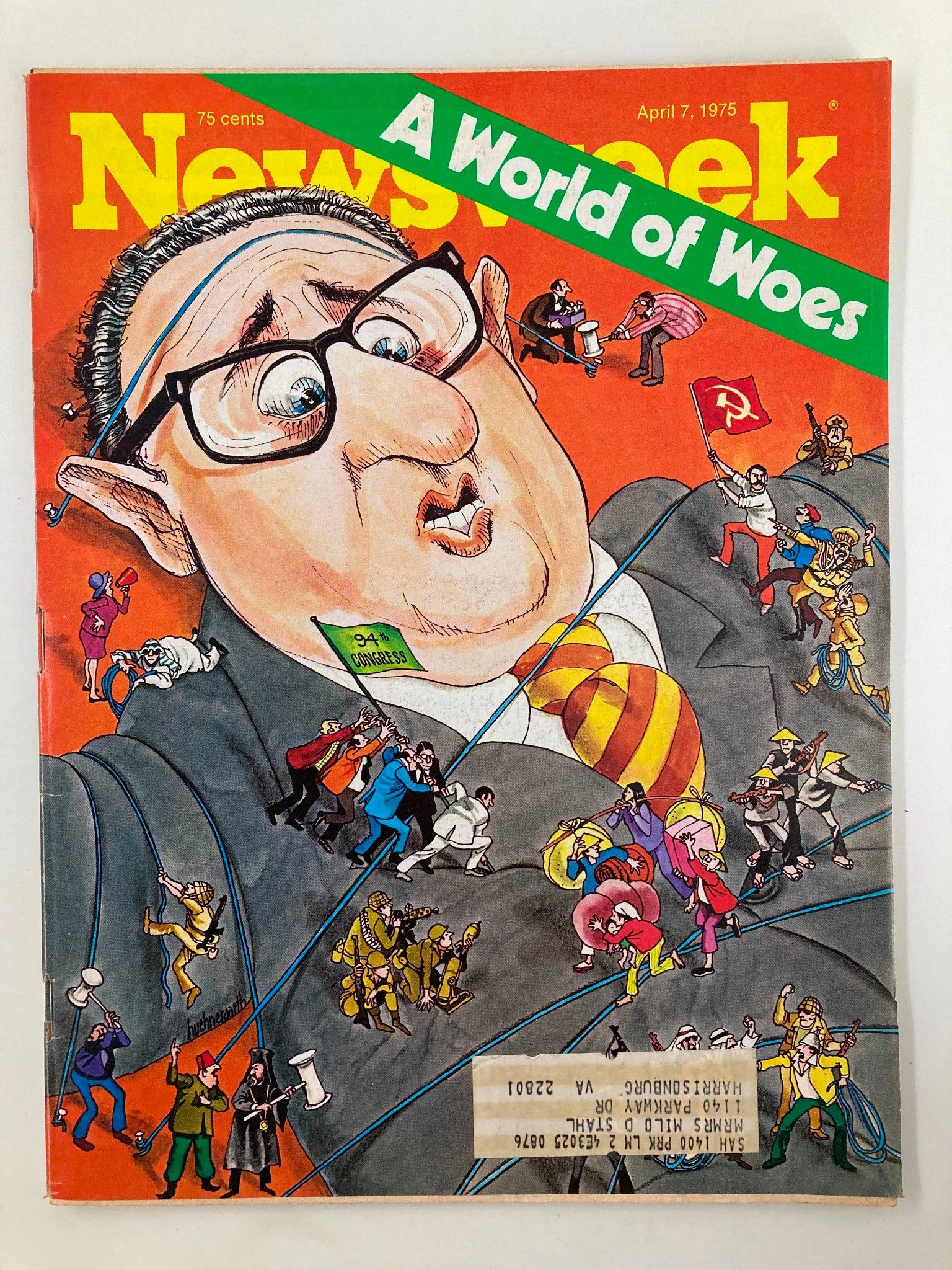 VTG Newsweek Magazine April 7 1975 Henry Kissinger A World of Woes