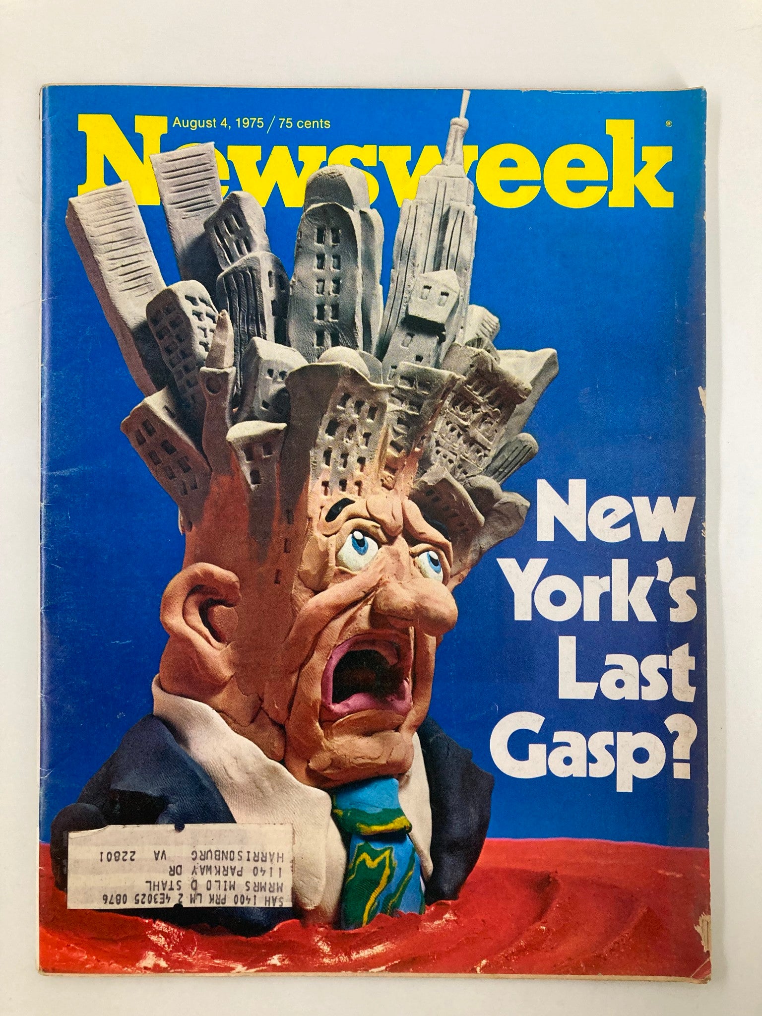 VTG Newsweek Magazine August 4 1975 New York's Last Gasp?