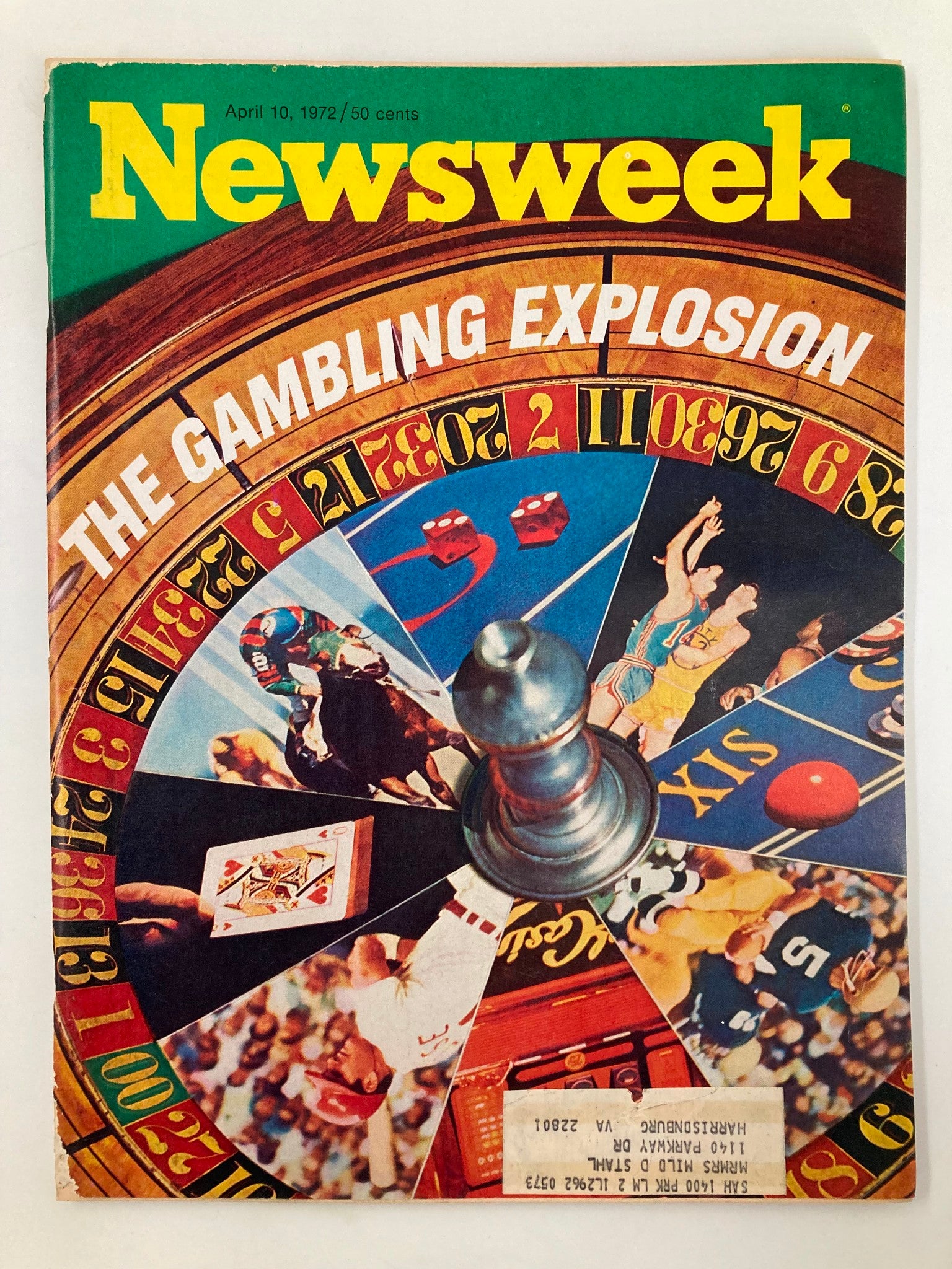 VTG Newsweek Magazine April 10 1972 The Gambling Explosion