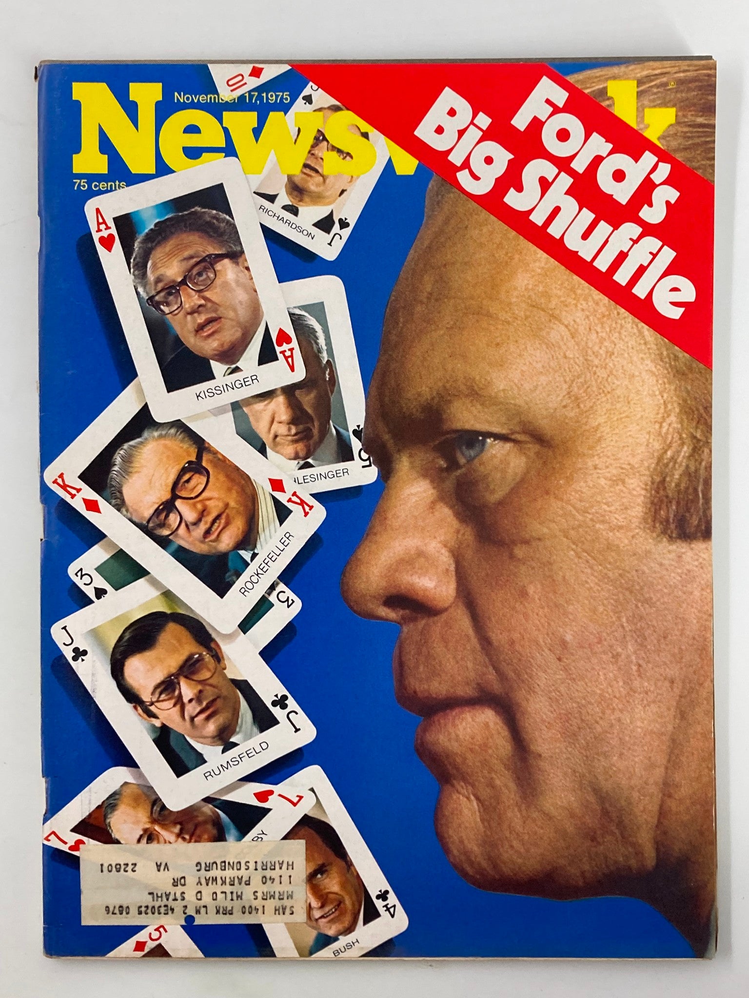 VTG Newsweek Magazine November 17 1975 Gerald Ford's Big Shuffle