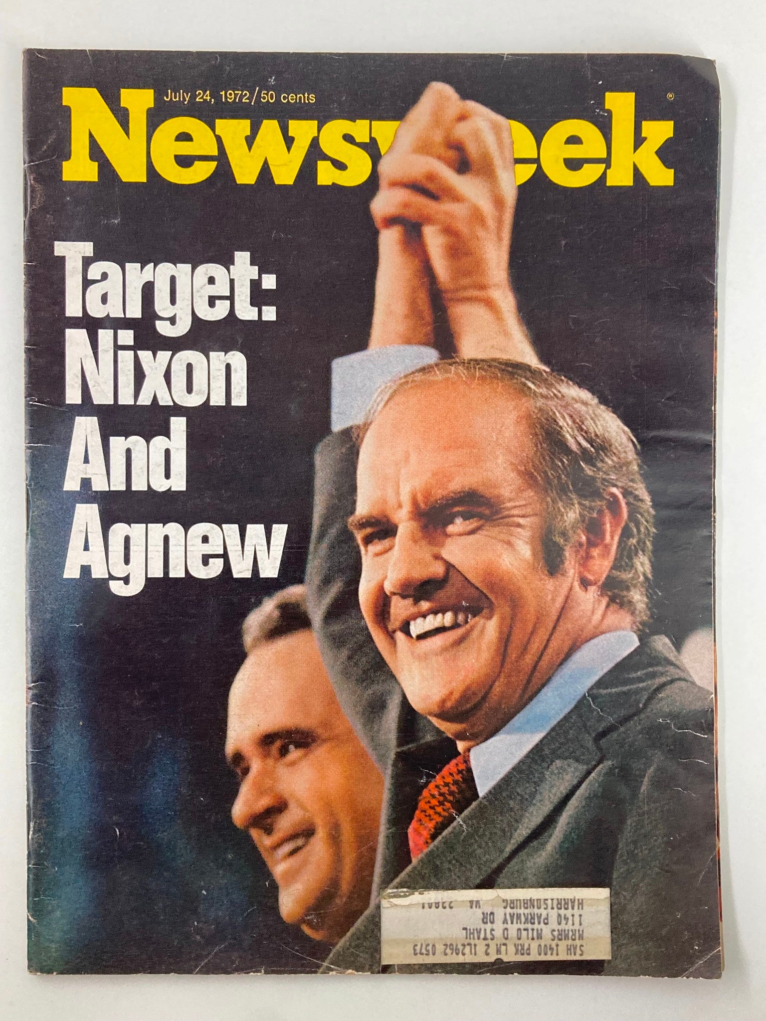 VTG Newsweek Magazine July 24 1972 Target Richard Nixon and Spiro Agnew