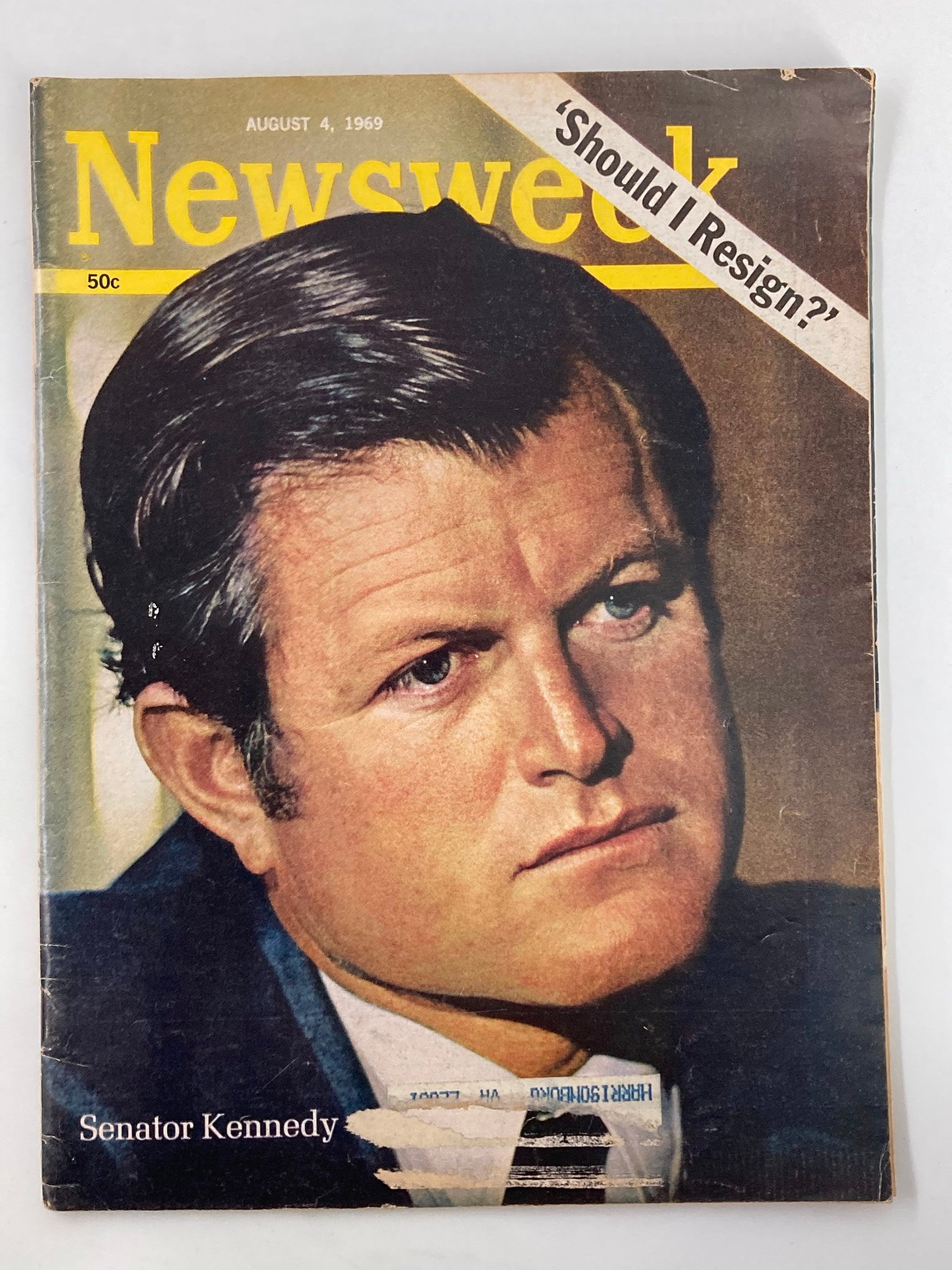 VTG Newsweek Magazine August 4 1969 Senator Ted Kennedy Should I Resign?