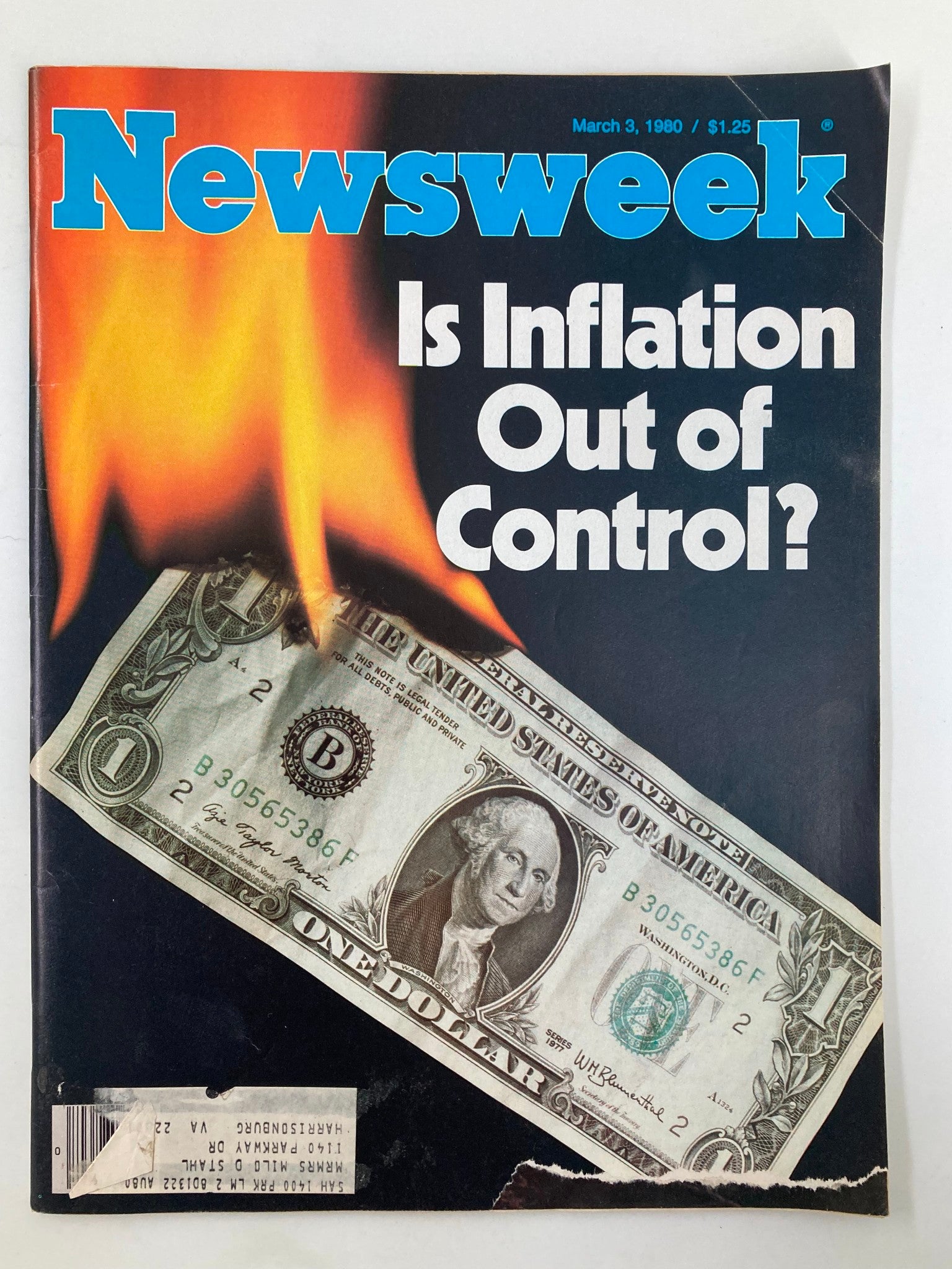 VTG Newsweek Magazine March 3 1980 Is Inflation Out of Control?