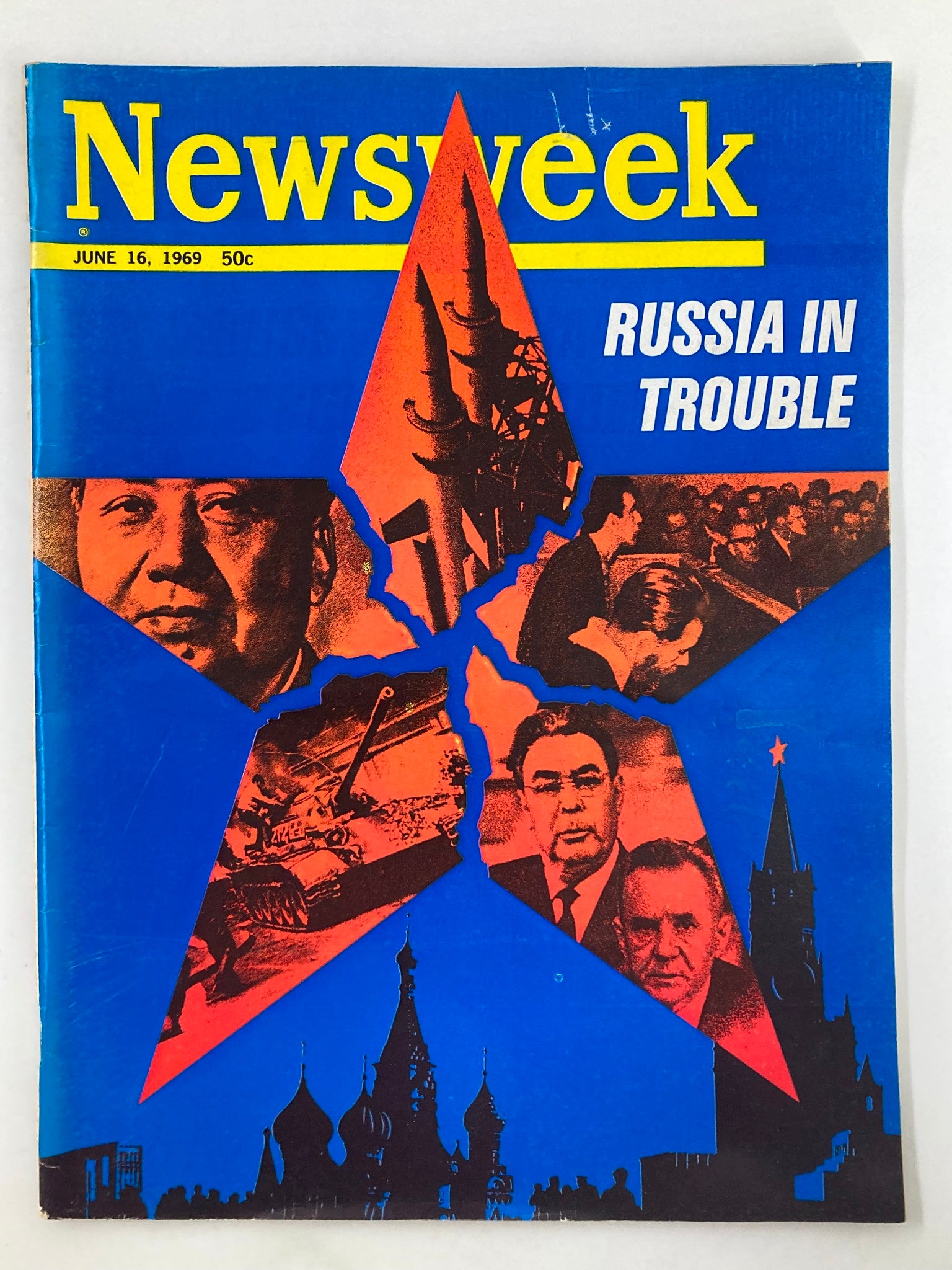 VTG Newsweek Magazine June 16 1969 Russia in Trouble No Label