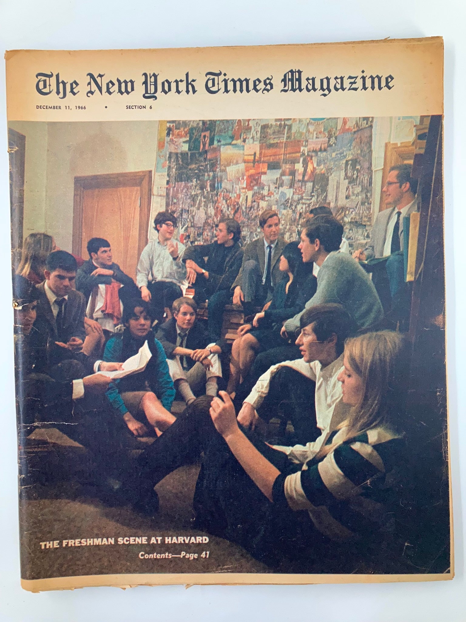 VTG The New York Times Magazine December 11 1966 Freshman Scene Harvard No Label