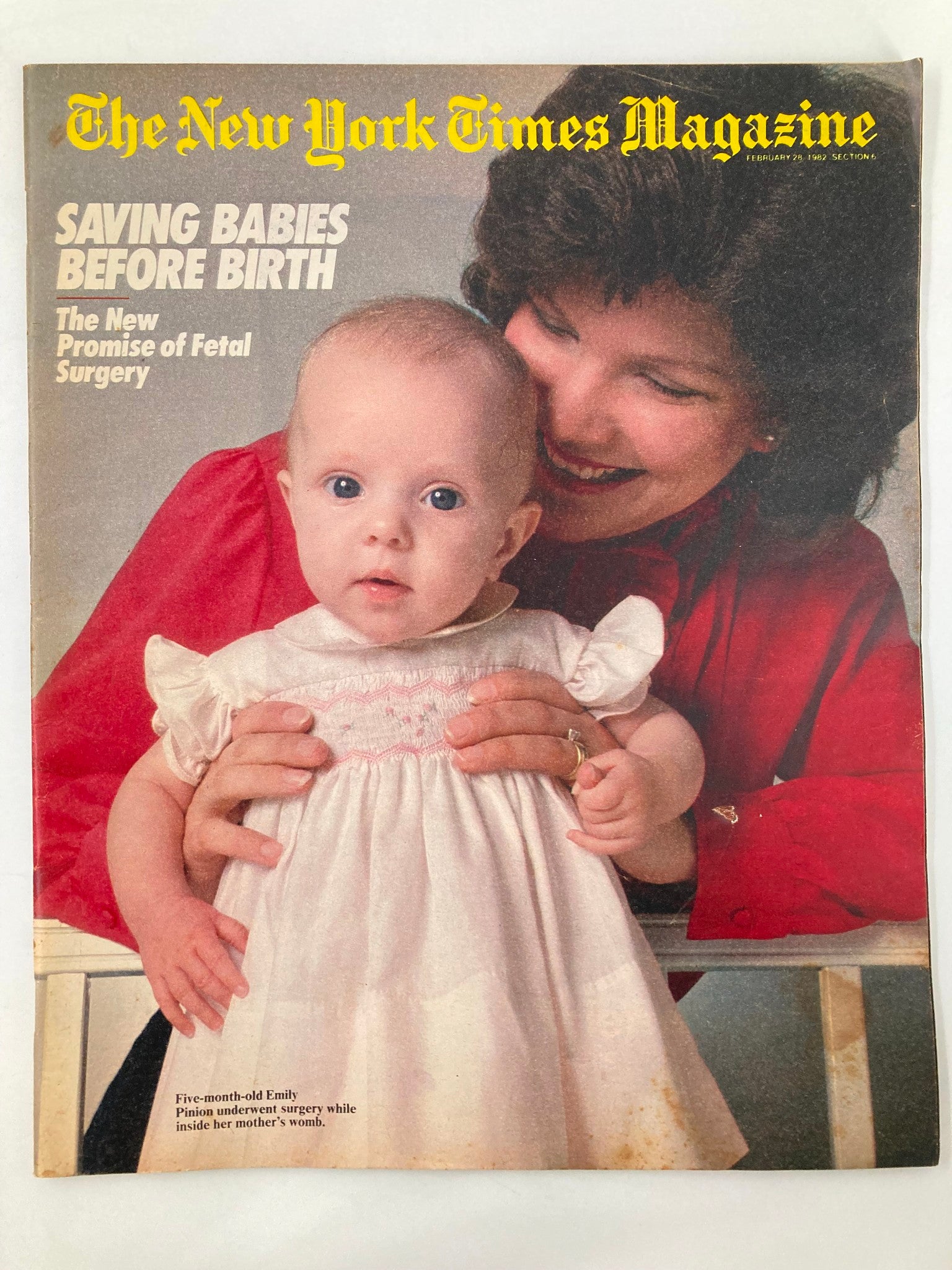 VTG The New York Times Magazine February 28 1982 Baby Emily Pinion No Label