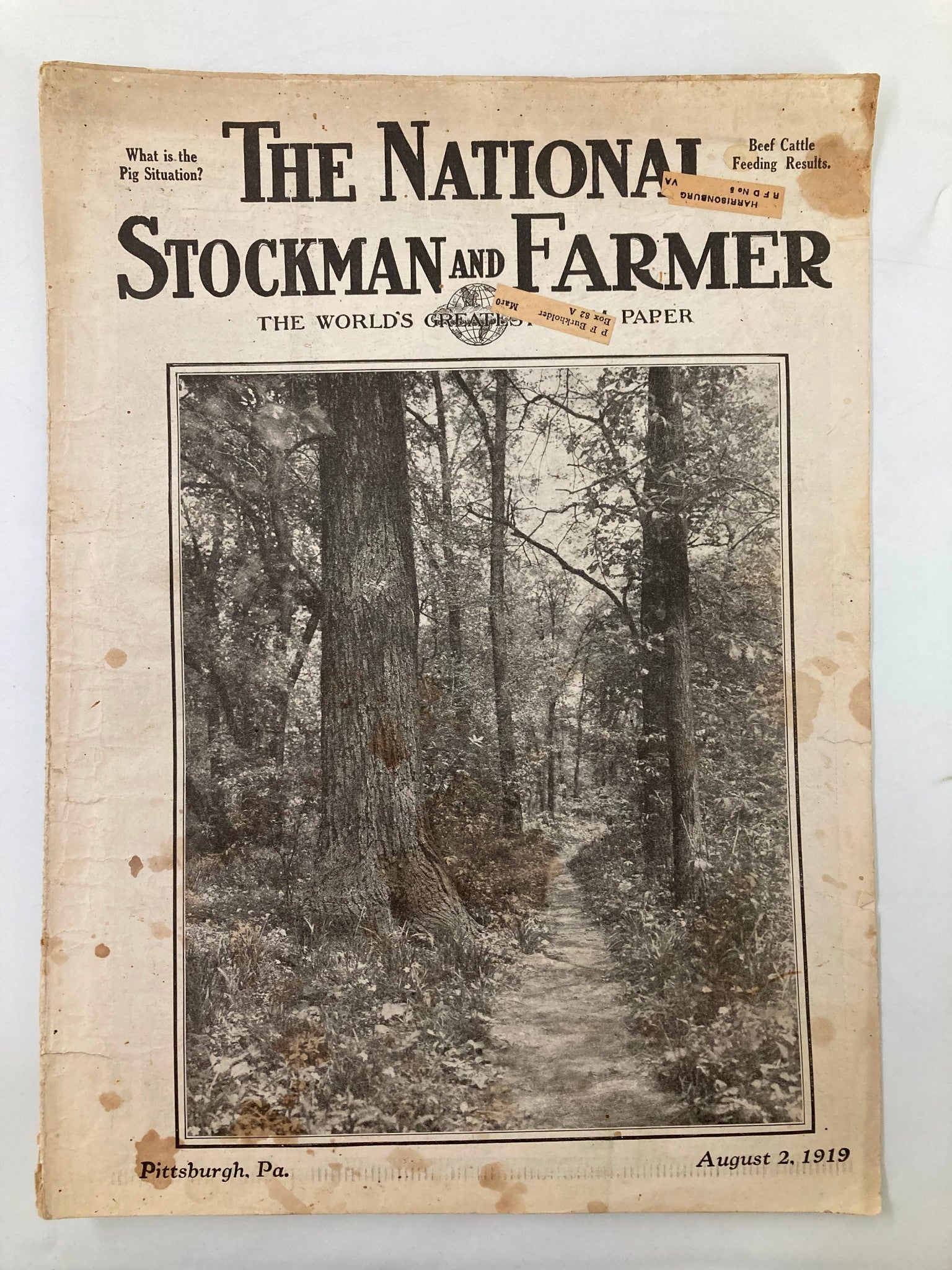 VTG The National Stockman and Farmer August 2 1919 Moline Power Farmers