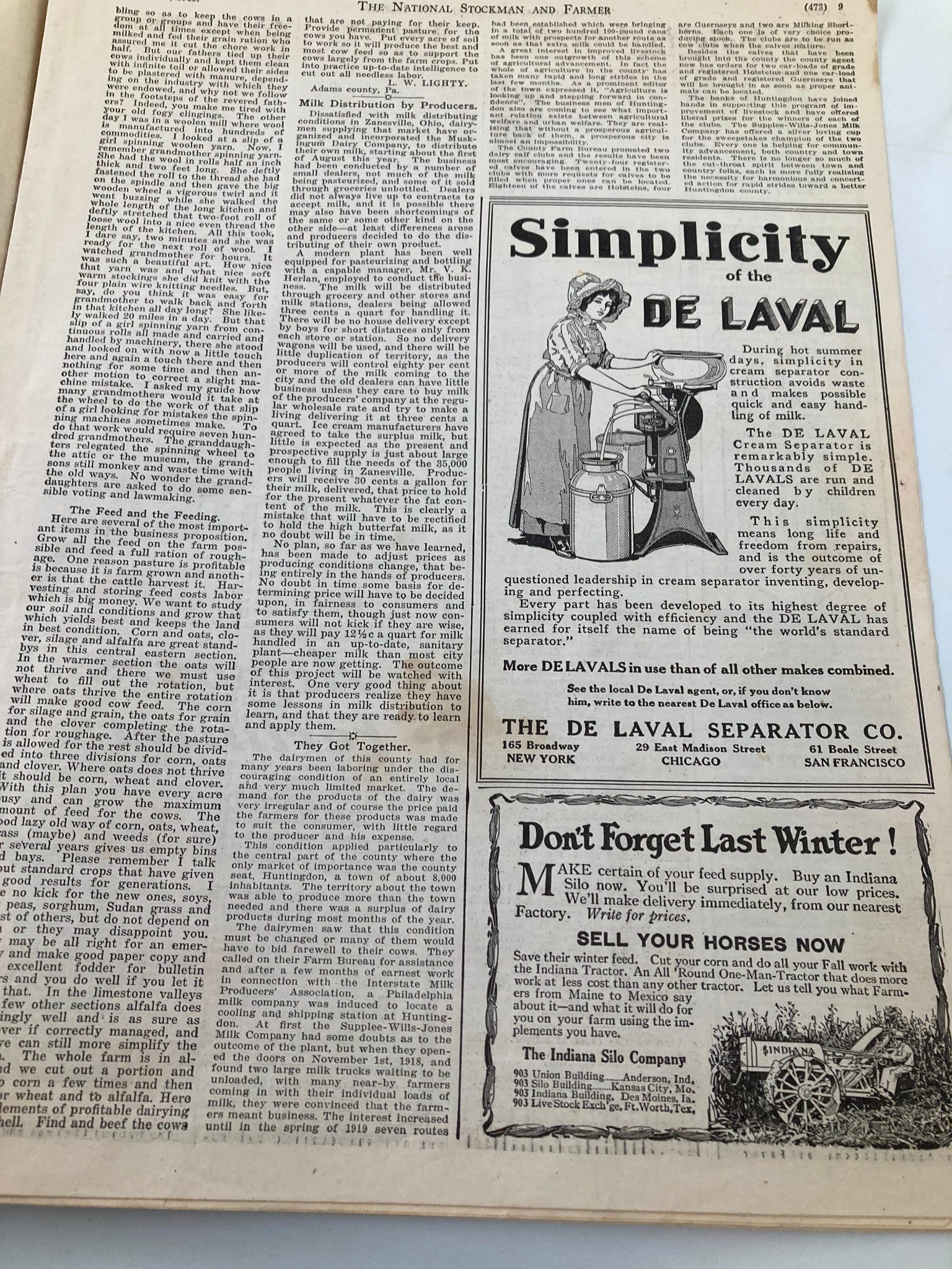 VTG The National Stockman and Farmer August 2 1919 Moline Power Farmers