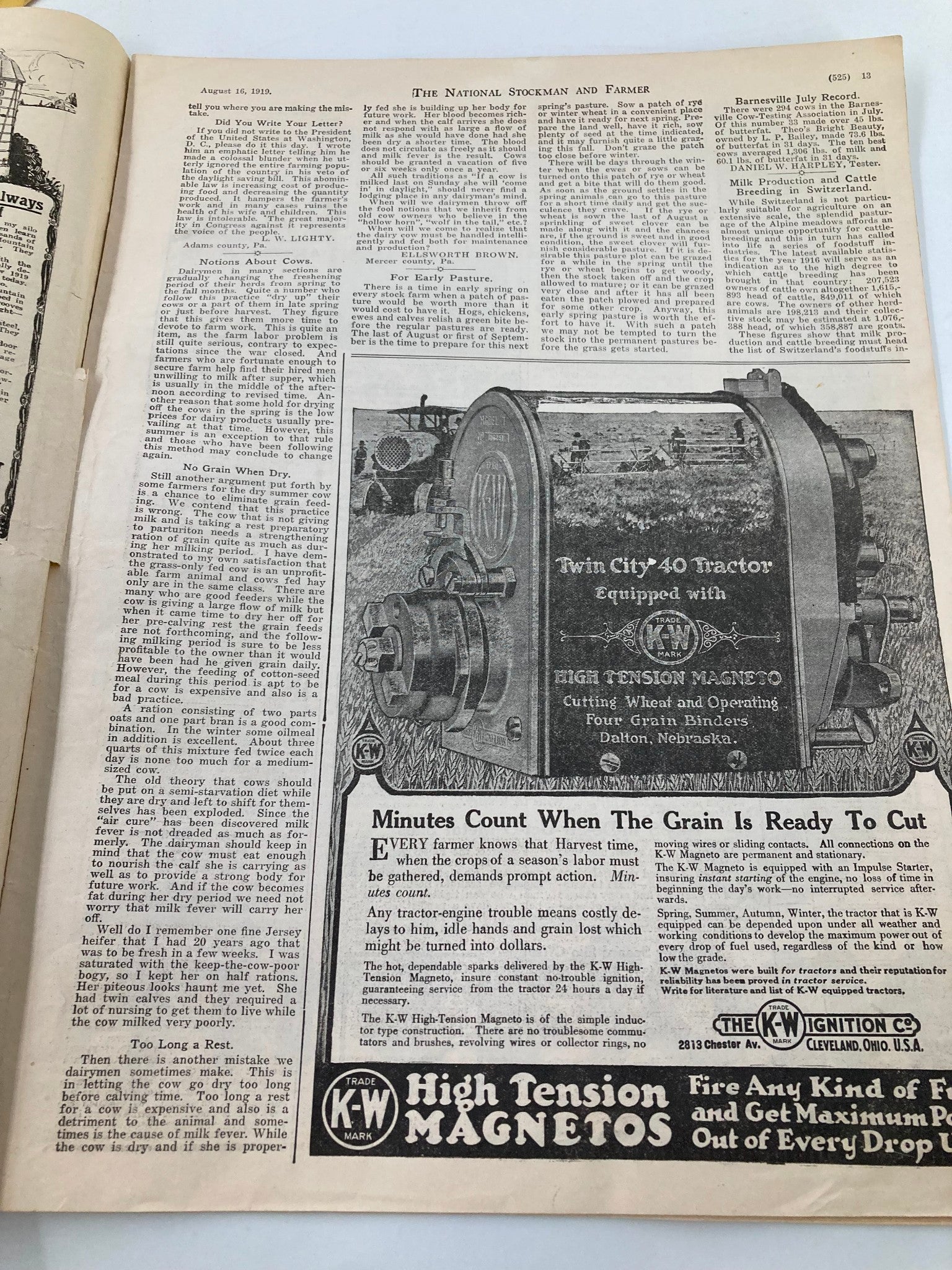 VTG The National Stockman and Farmer August 16 1919 That Have to Fight For Life