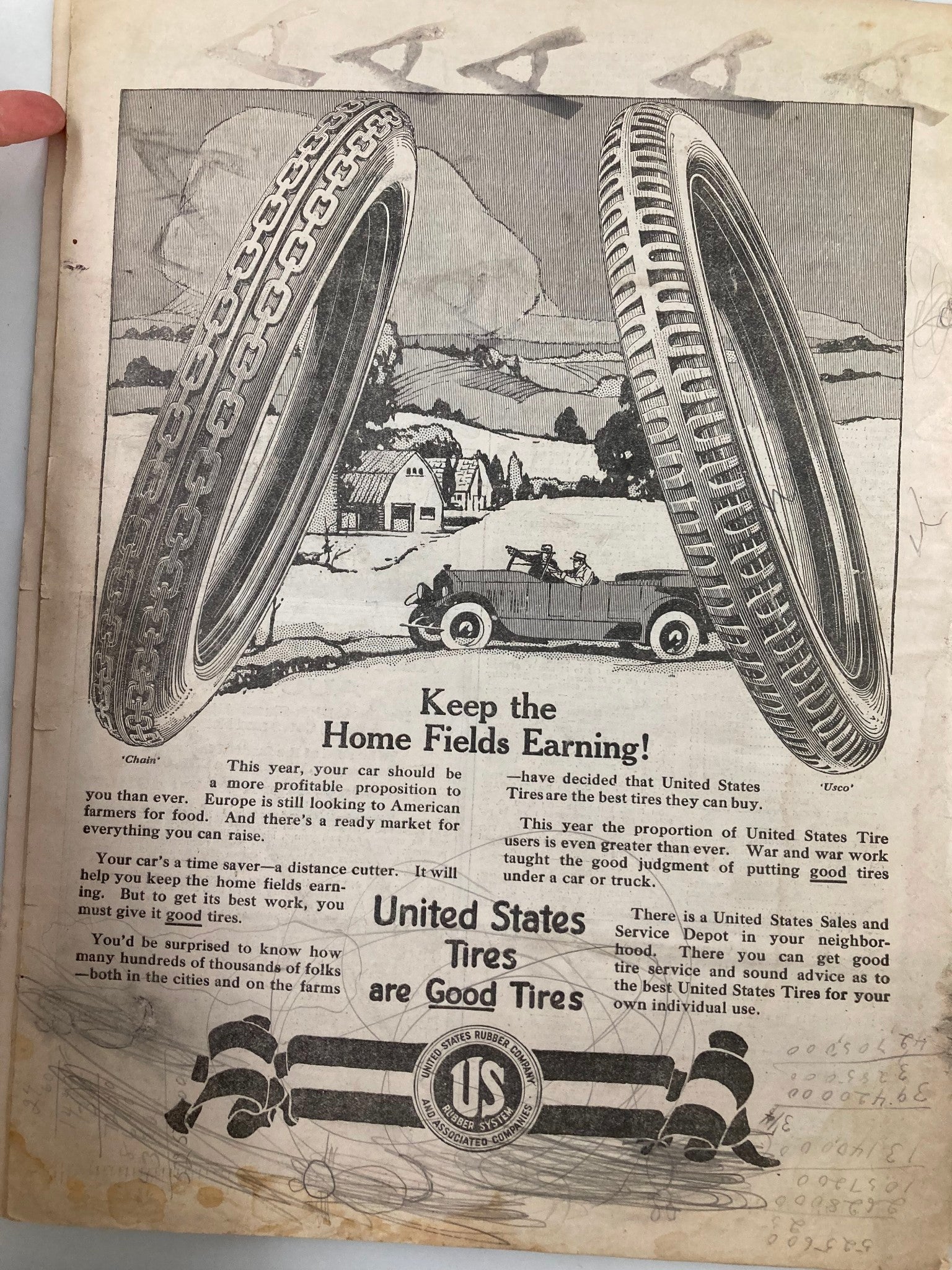 VTG The National Stockman and Farmer April 12 1919 Goodyear Cord Tire