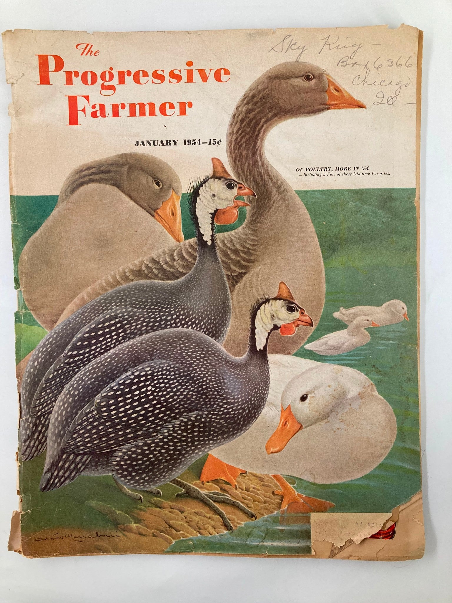 VTG The Progressive Farmer Magazine January 1954 Farm Women Do Anything No Label