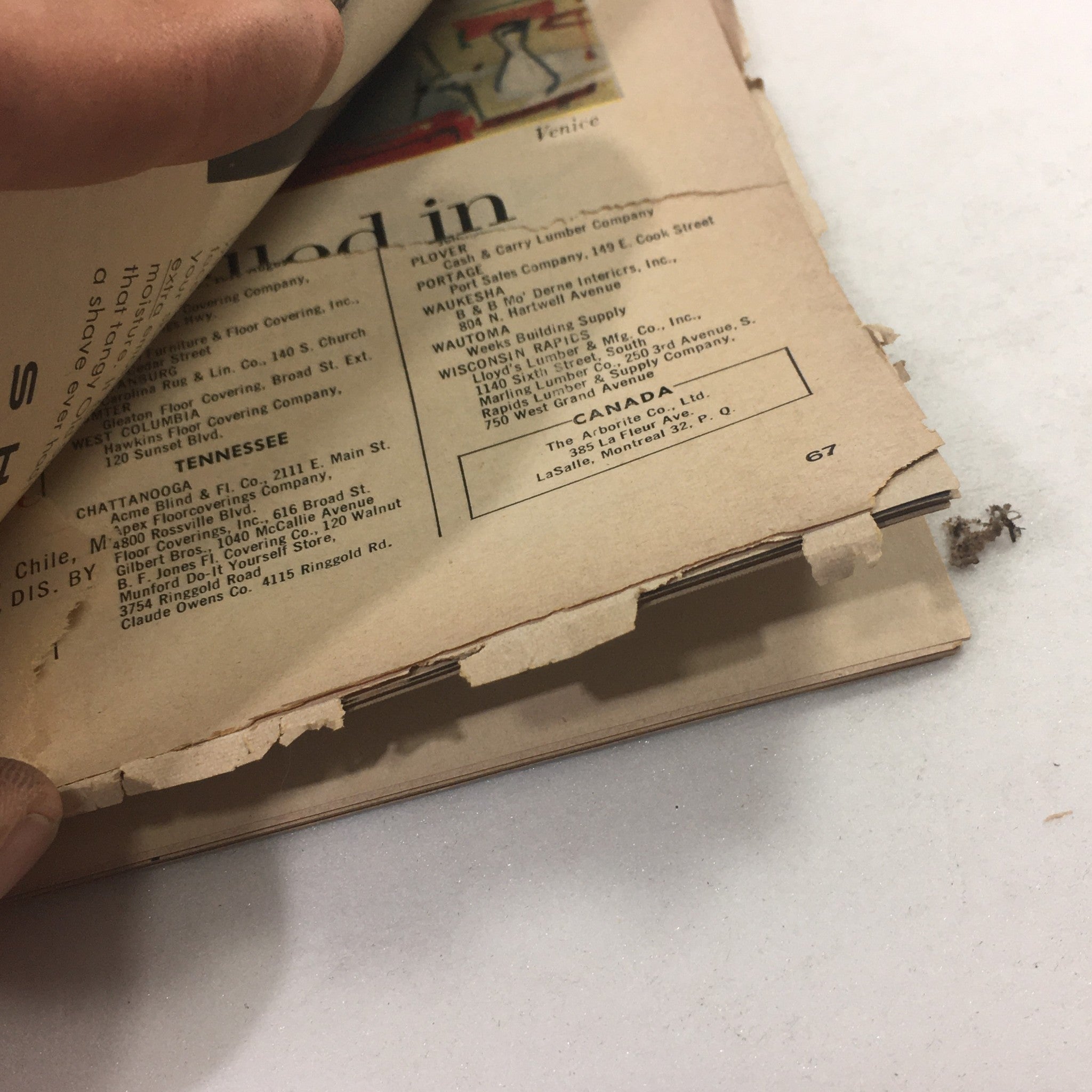 Interior pages of VTG Life Magazine, May 26, 1958, showing minor wear and loose pages.
