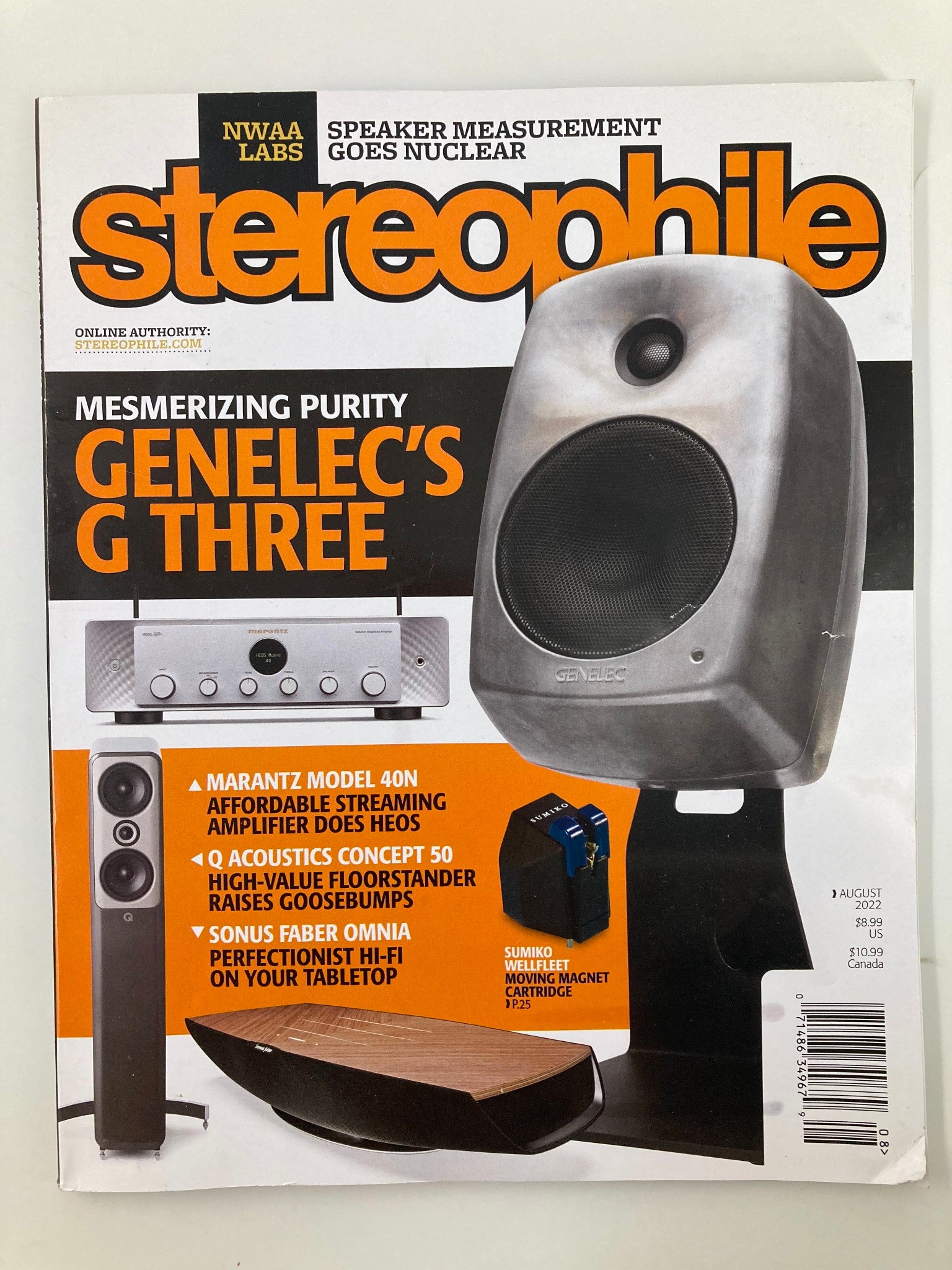 Stereophile Magazine August 2022 Memerizing Purity Genelec's G Three