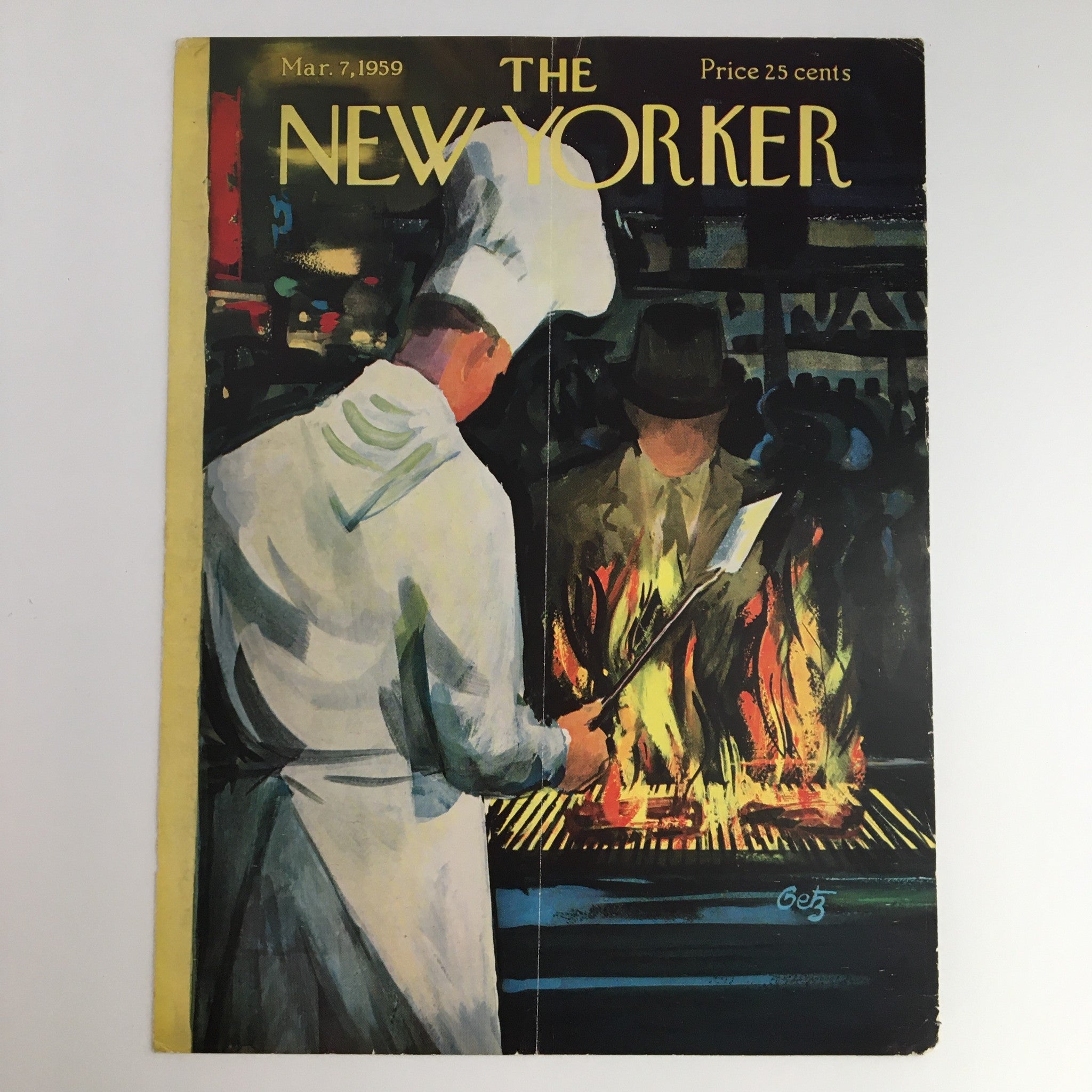 COVER ONLY The New Yorker March 7 1959 Full Cover Theme by Arthur Getz