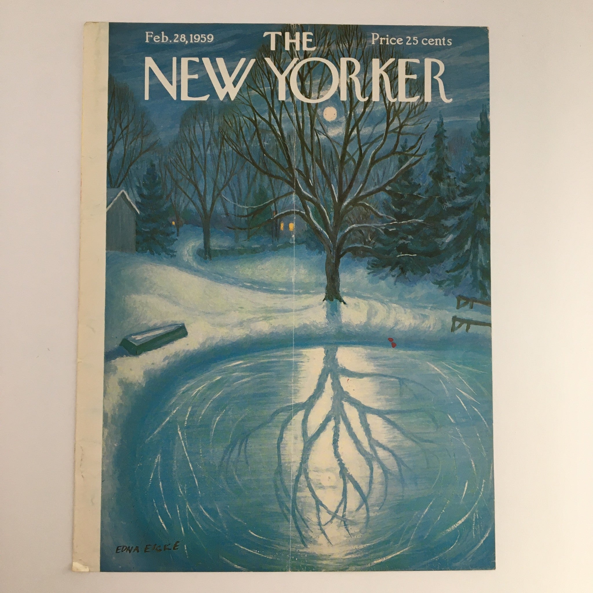 COVER ONLY The New Yorker February 28 1959 Full Cover Theme by Edna Eicke