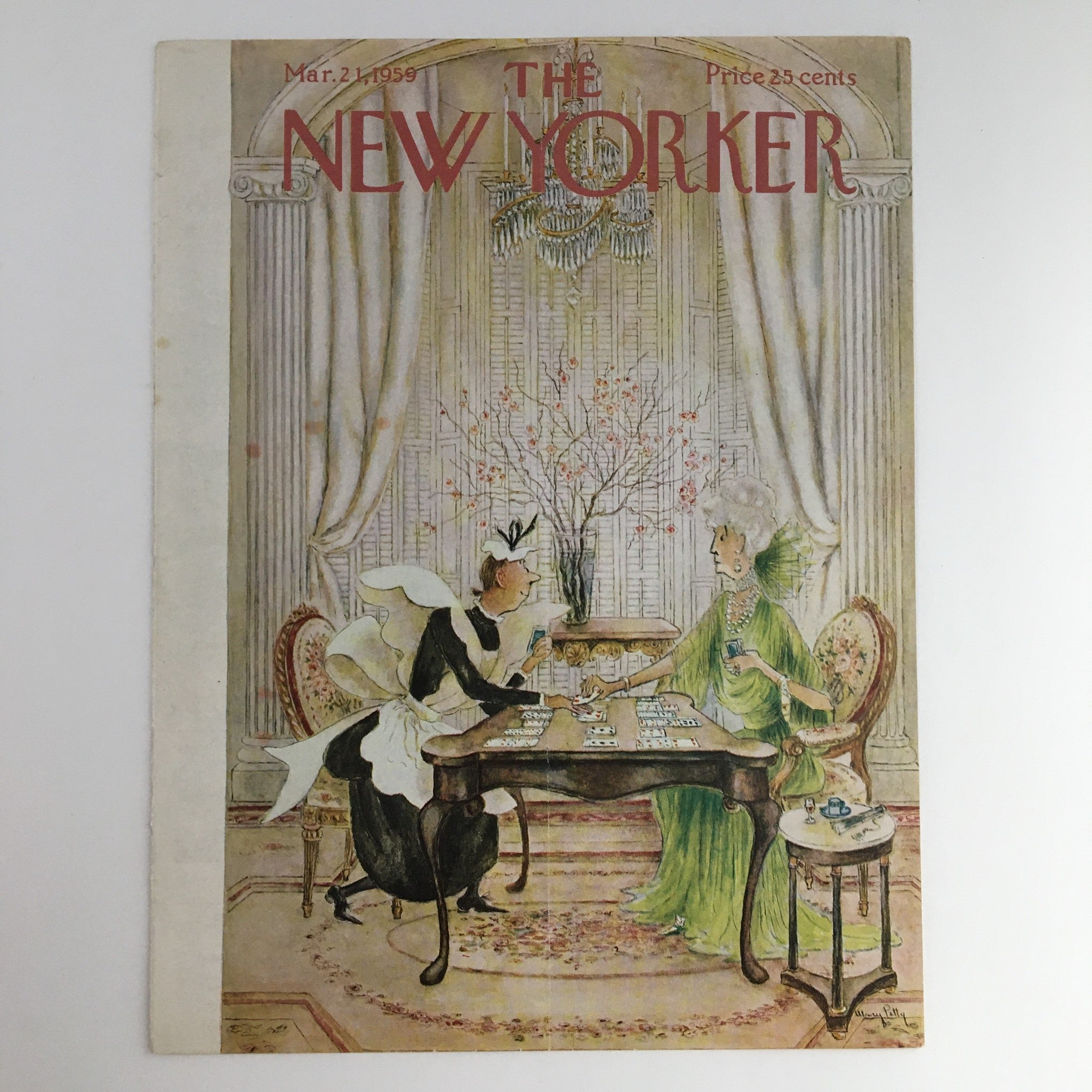 COVER ONLY The New Yorker March 21 1959 Full Cover Theme by Mary Petty