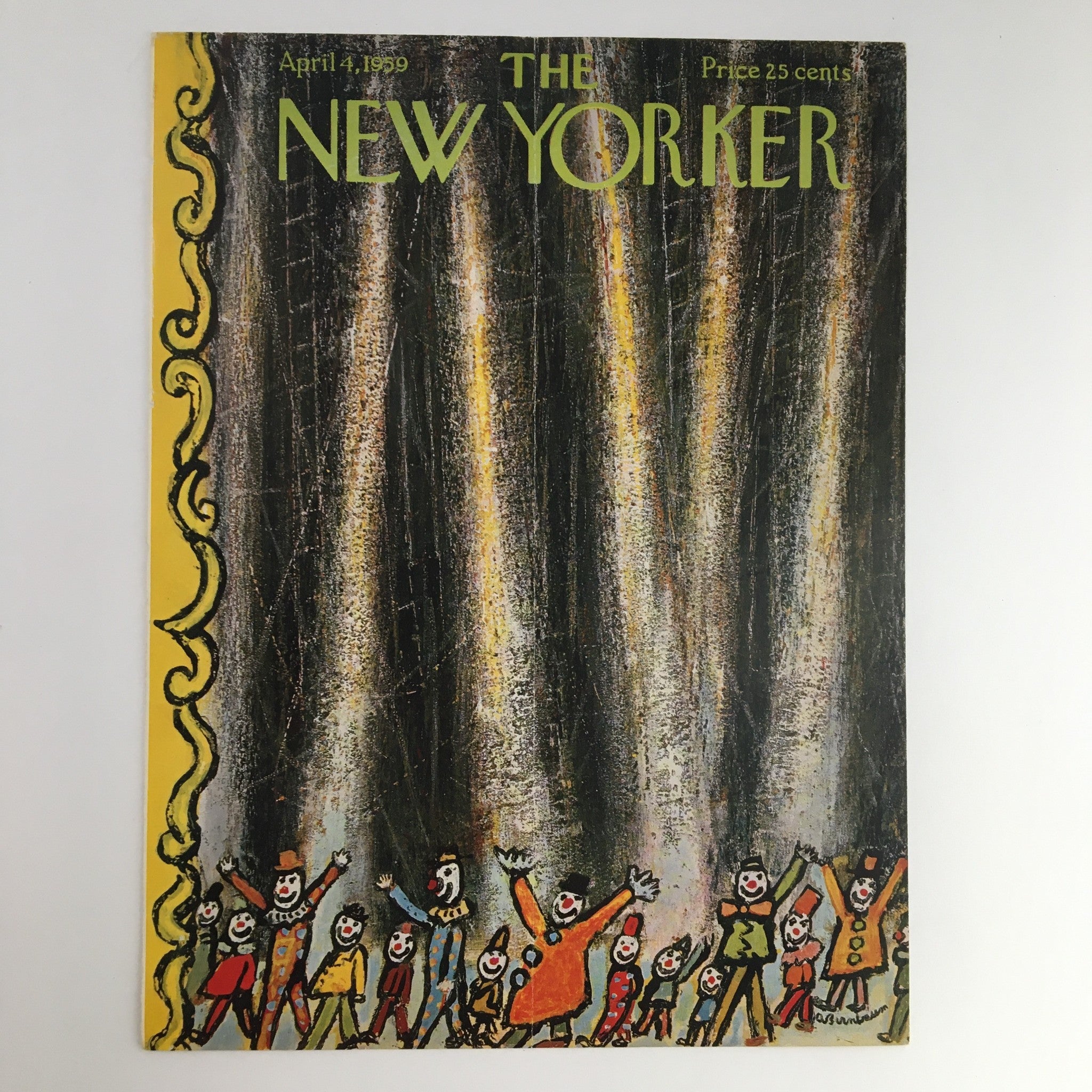 COVER ONLY The New Yorker April 4 1959 Full Cover Theme by Abe Birnbaum