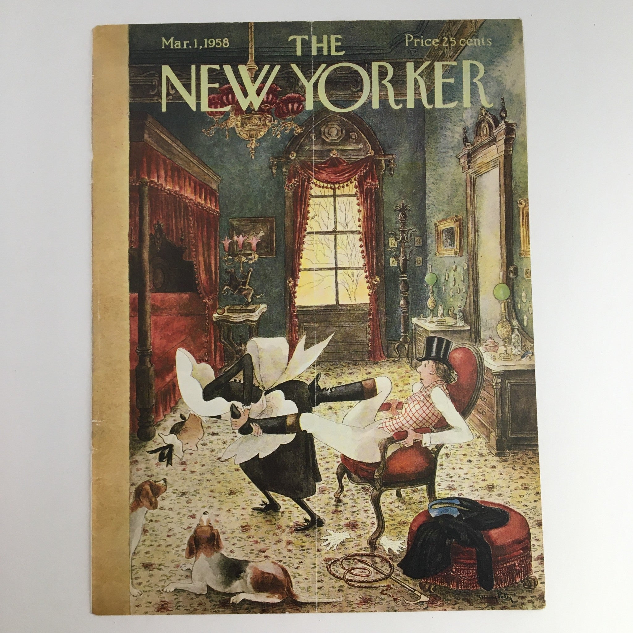 COVER ONLY The New Yorker March 1 1958 Full Cover Theme by Mary Petty