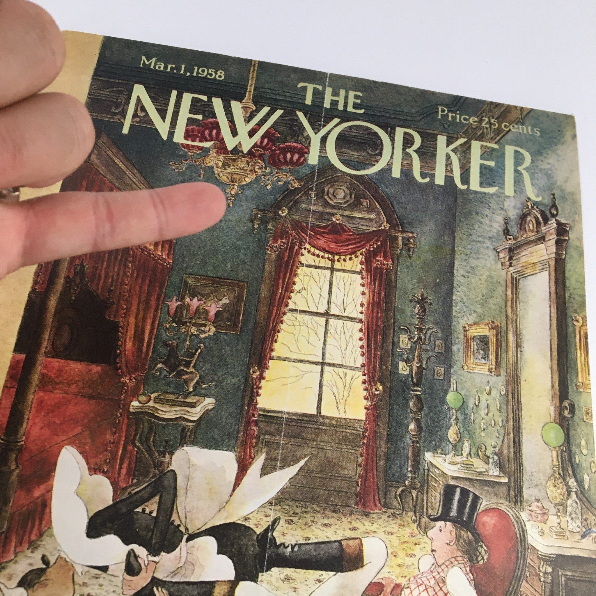 COVER ONLY The New Yorker March 1 1958 Full Cover Theme by Mary Petty