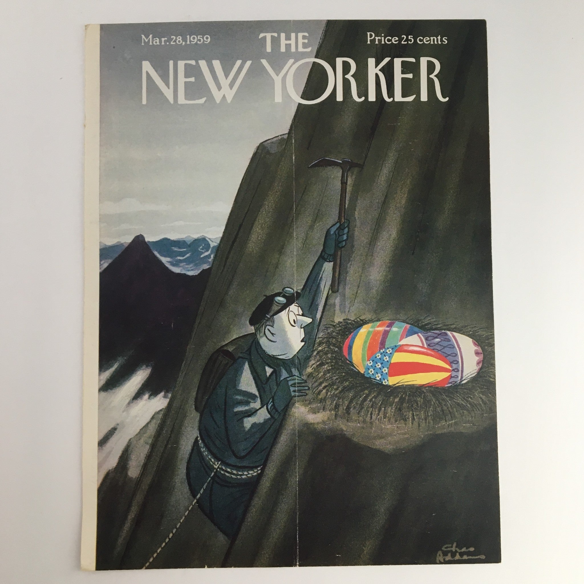 COVER ONLY The New Yorker March 28 1959 Full Cover Theme by Chas Addams