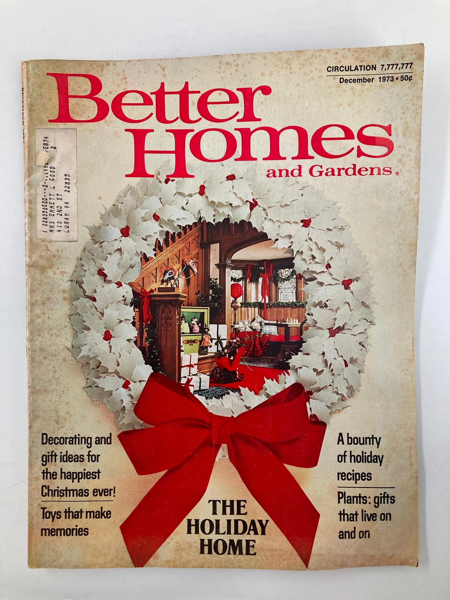 VTG Better Homes and Gardens Magazine December 1973 Toys That Make Memories