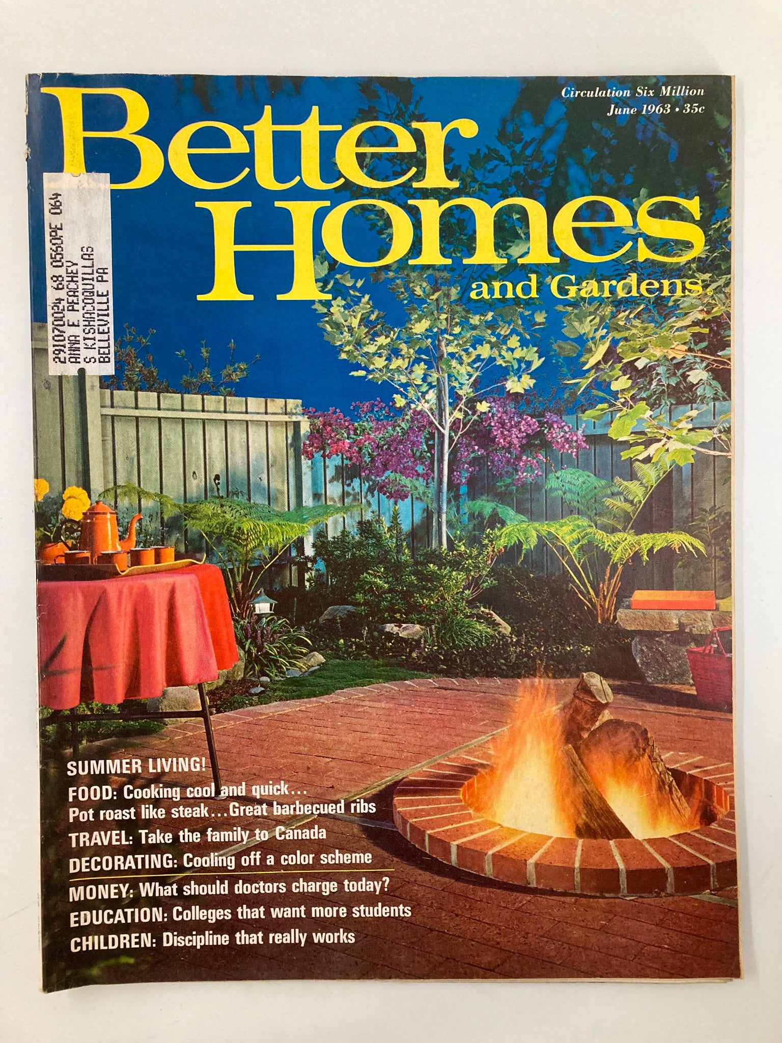 VTG Better Homes and Gardens Magazine June 1963 Three Breezy Way To Beat The Sun