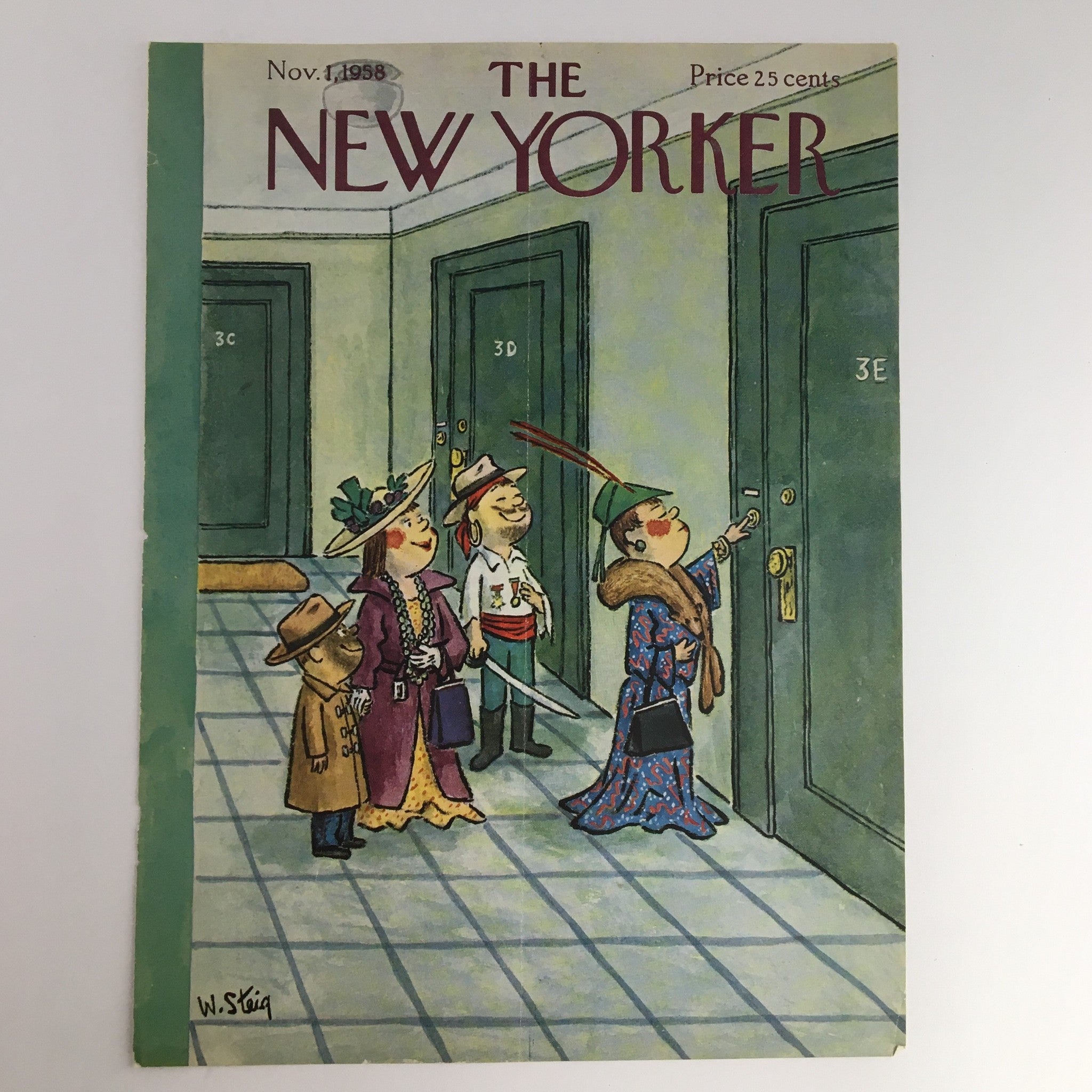 COVER ONLY The New Yorker November 1 1958 Full Cover Theme by William Steig