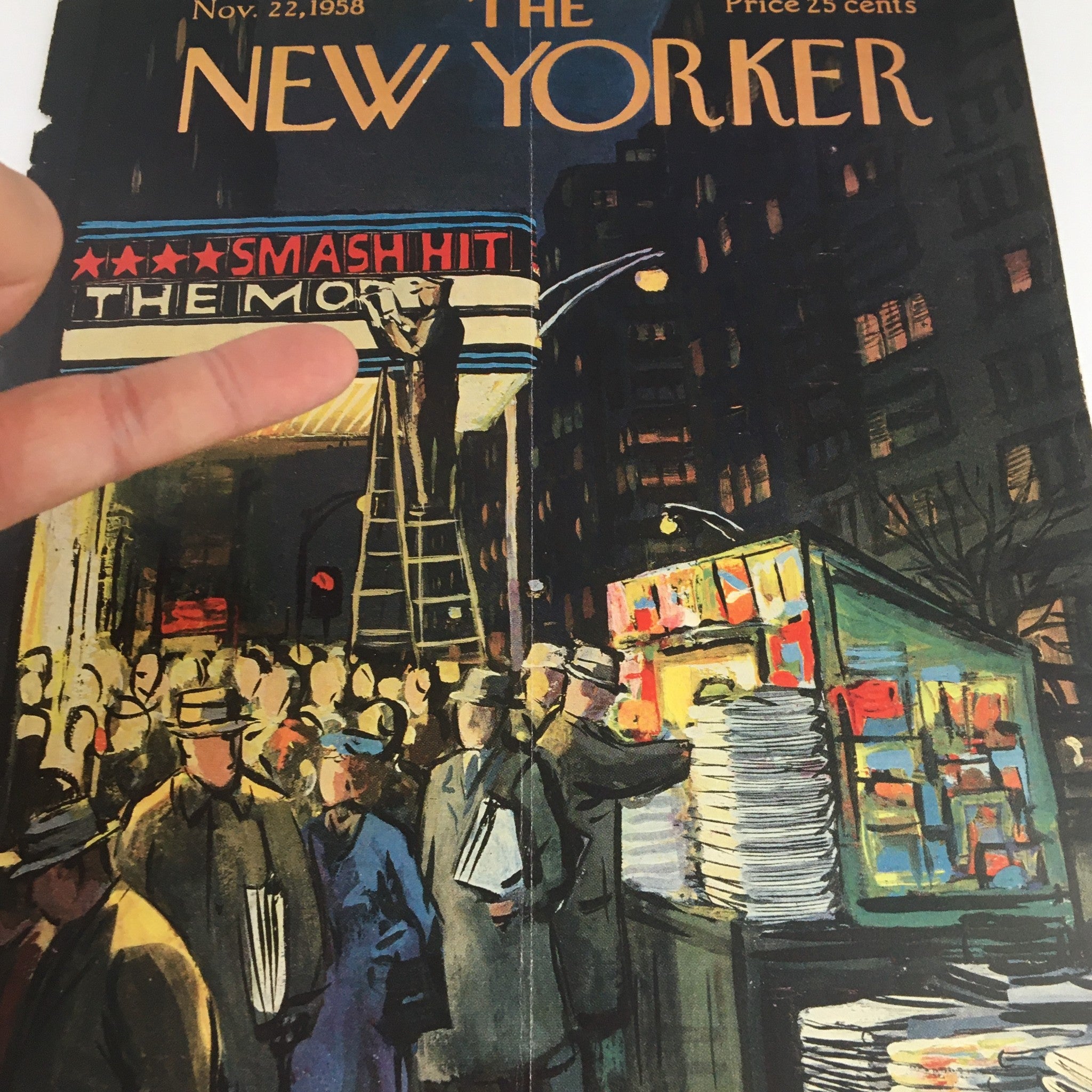 COVER ONLY The New Yorker November 22 1958 Full Cover Theme by Arthur Getz