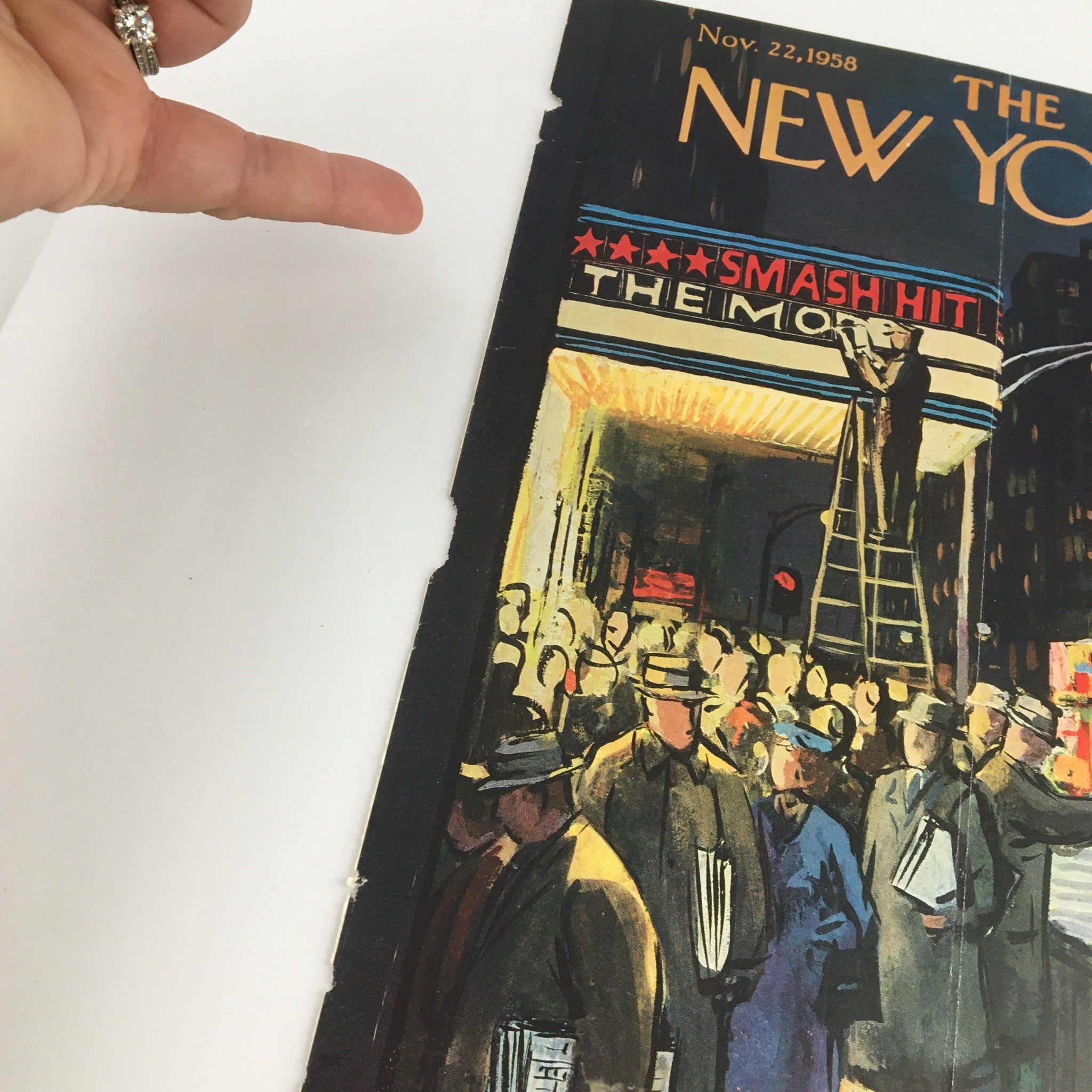 COVER ONLY The New Yorker November 22 1958 Full Cover Theme by Arthur Getz