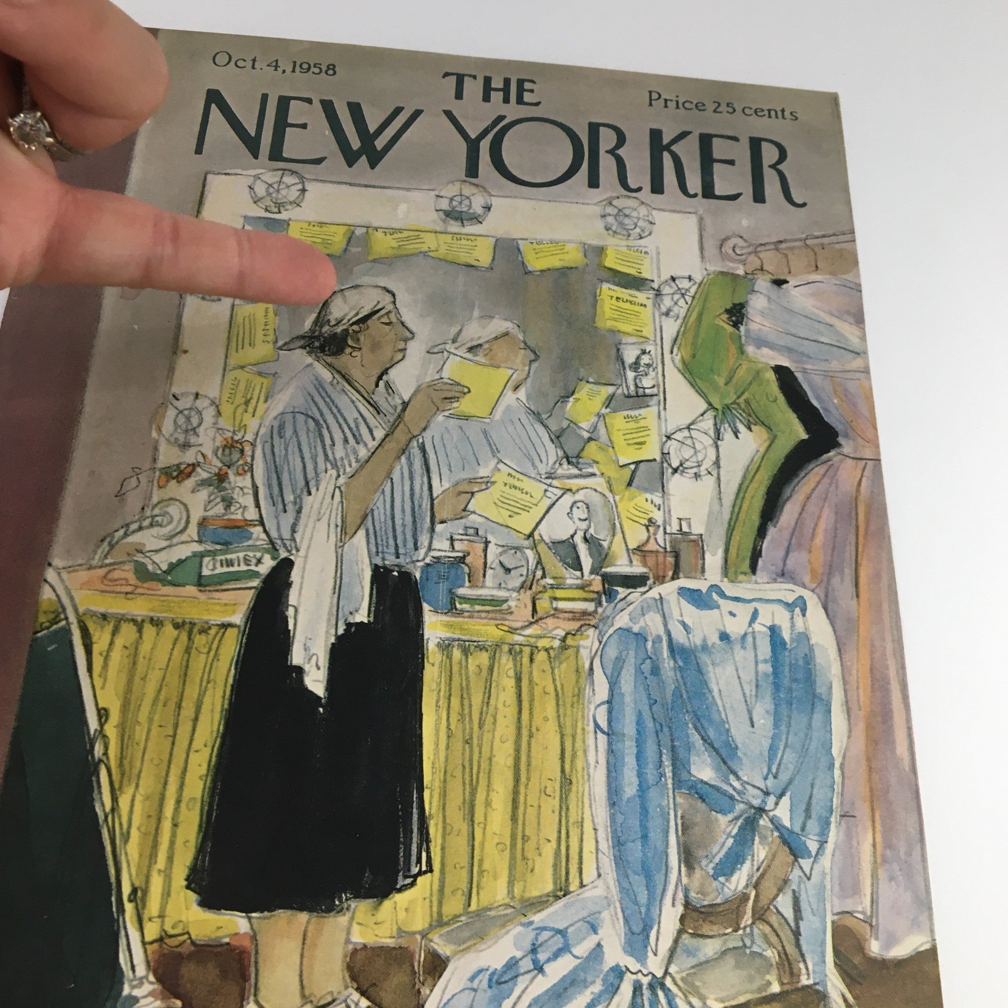 COVER ONLY The New Yorker October 4 1958 Full Cover Theme by Perry Barlow