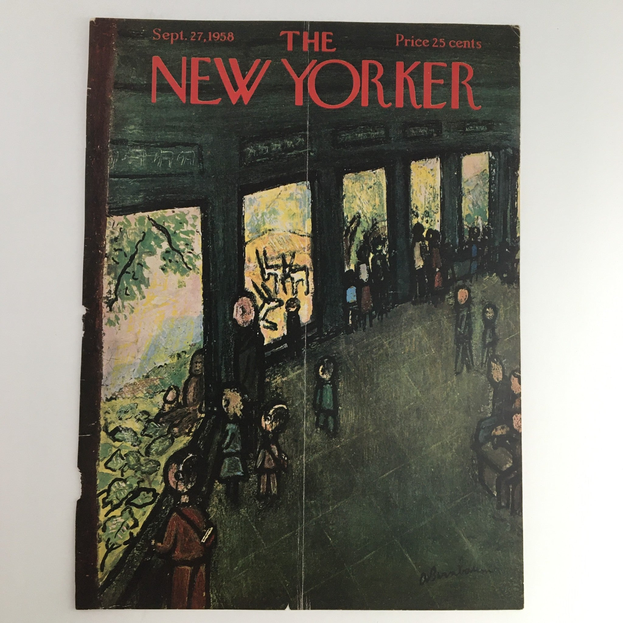 COVER ONLY The New Yorker September 27 1958 Full Cover Theme by Abe Birnbaum