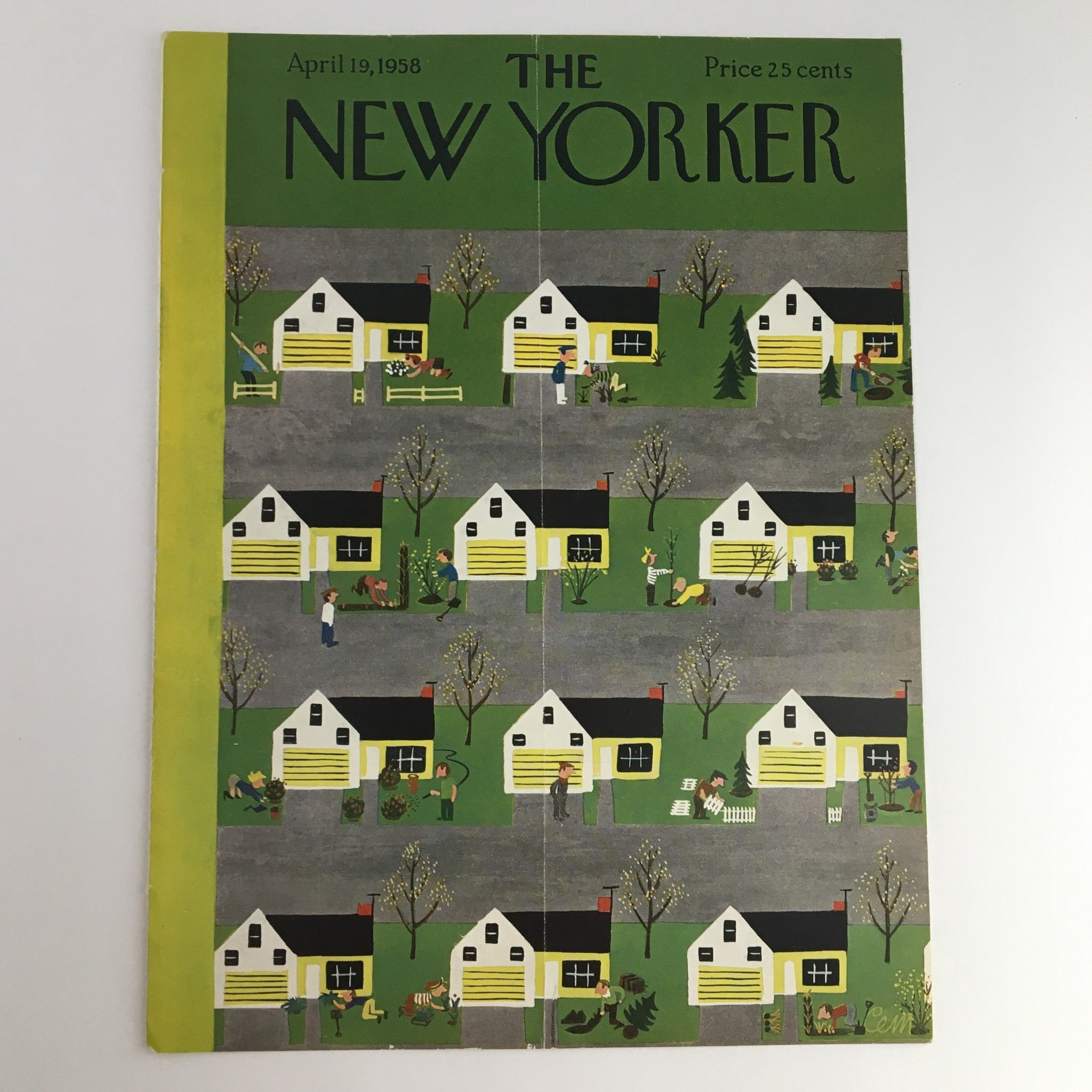 COVER ONLY The New Yorker April 19 1958 Full Cover Theme by Charles E. Martin