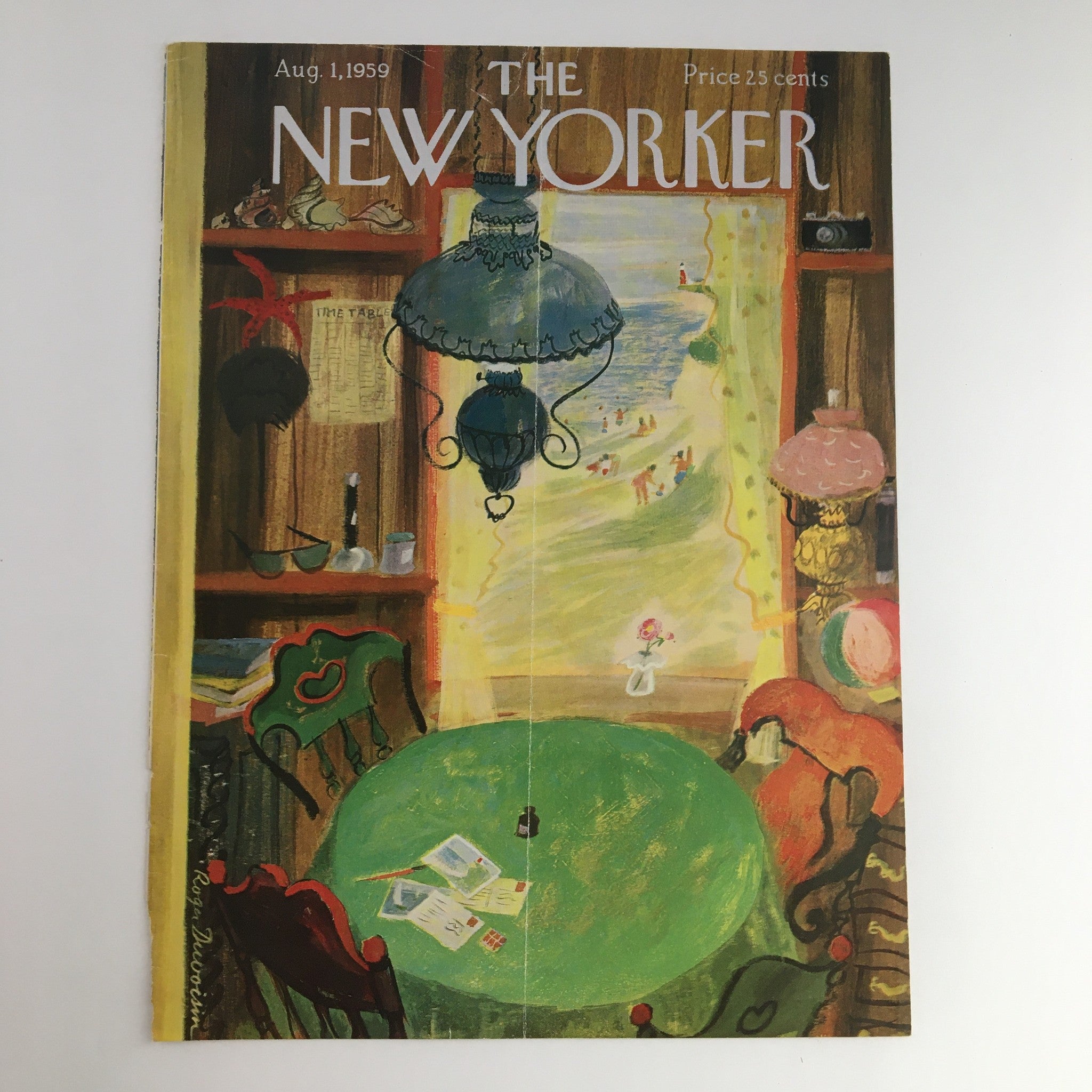 COVER ONLY The New Yorker August 1 1959 Full Cover Theme by Roger Duvoisin