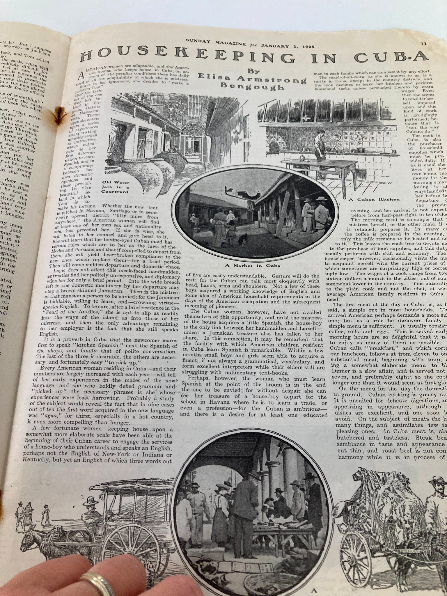 VTG The Sunday Magazine January 1 1905 Housekeeping in Cuba No Label