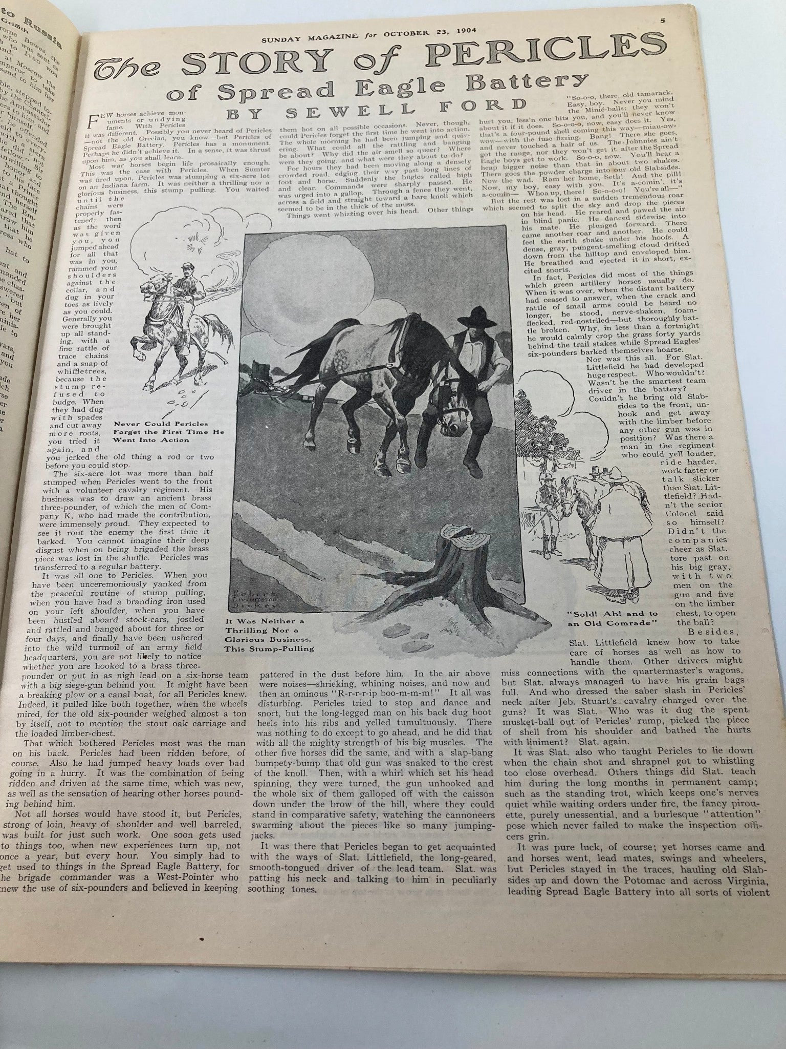 VTG The Sunday Magazine October 23 1904 The Story of Pericles of Spread Eagle