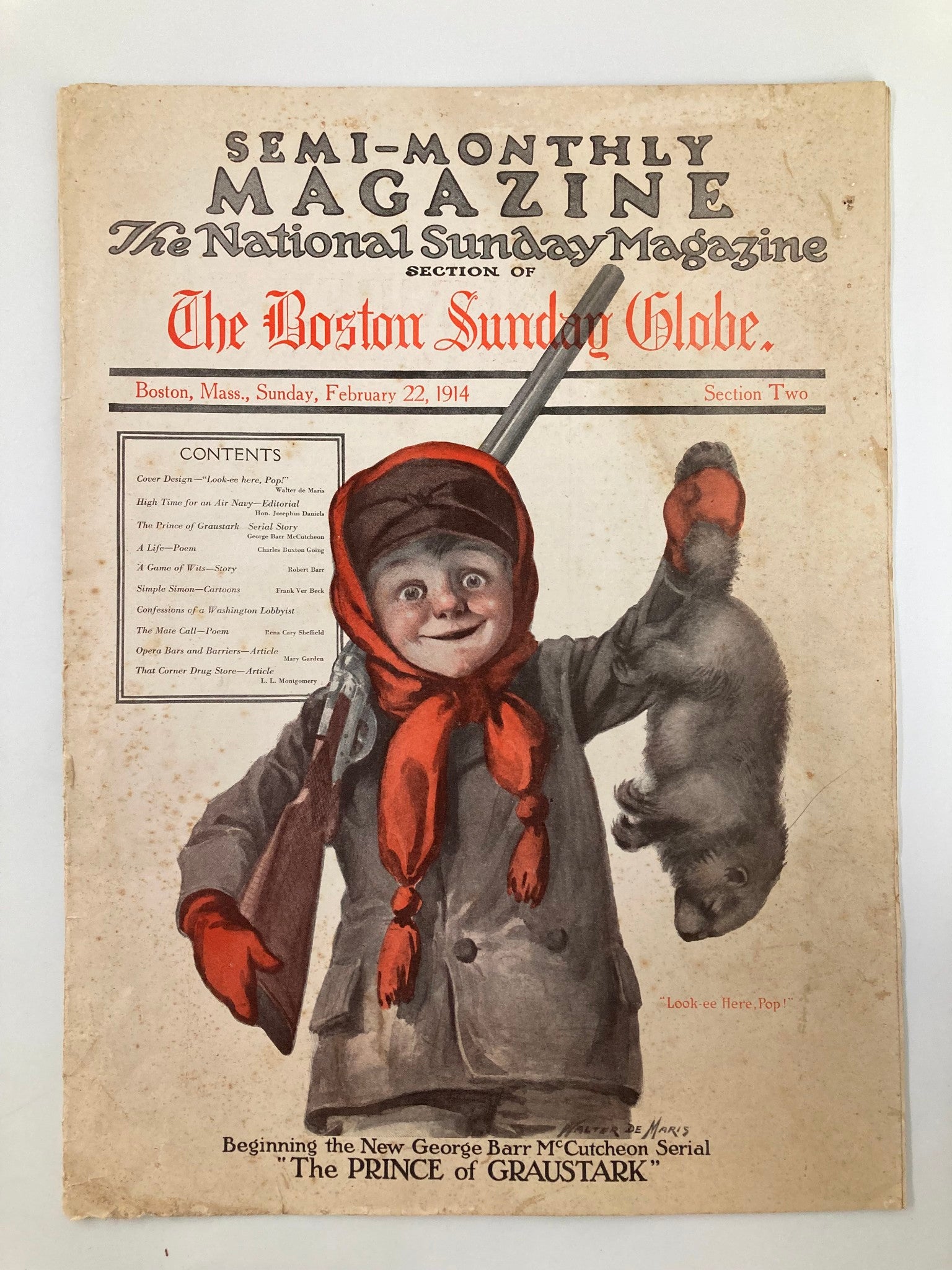 VTG The Sunday Magazine February 22 1914 The Prince of Graustark No Label