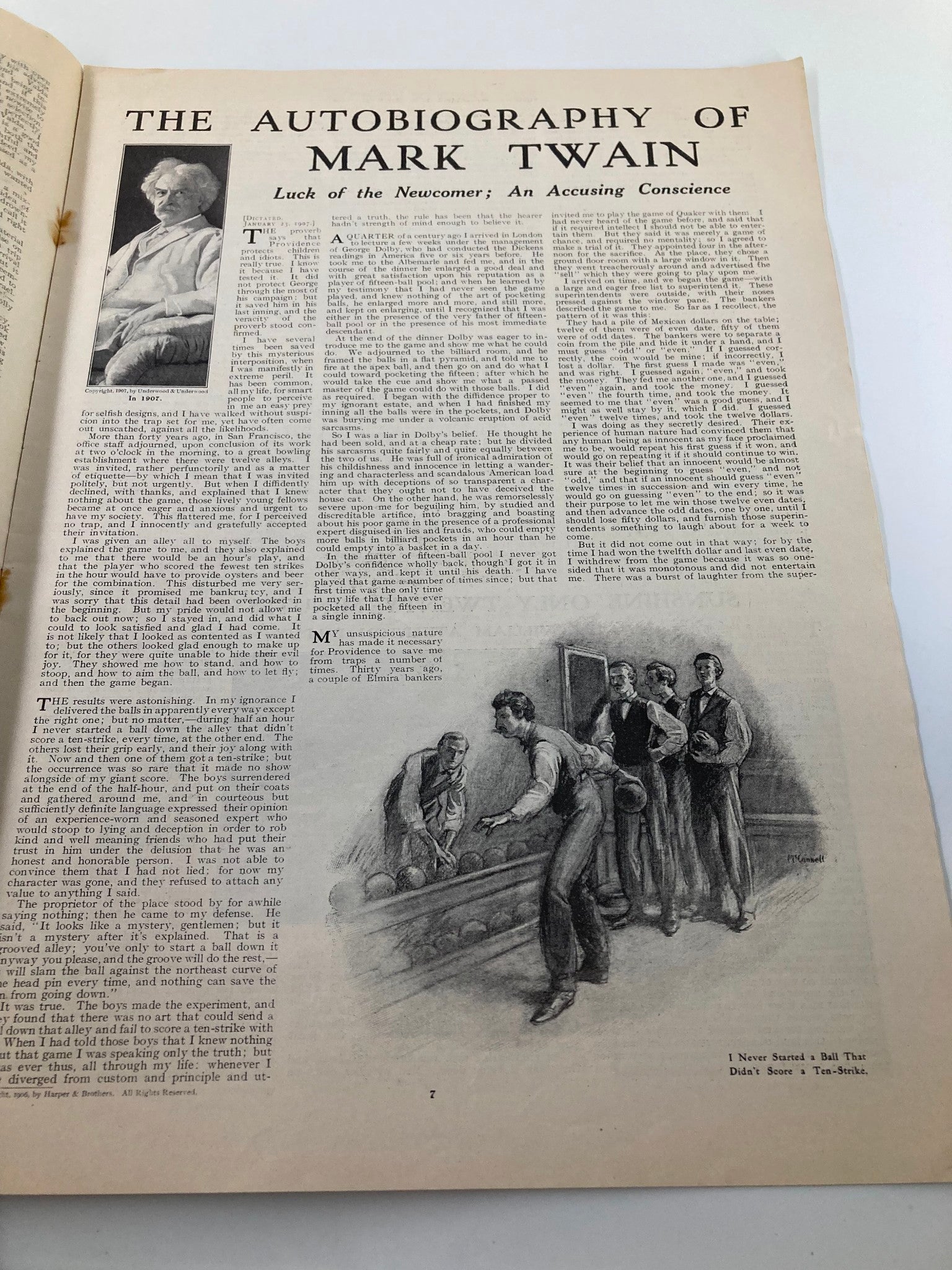 VTG The Sunday Magazine June 21 1908 The Autobiography of Mark Twain No Label