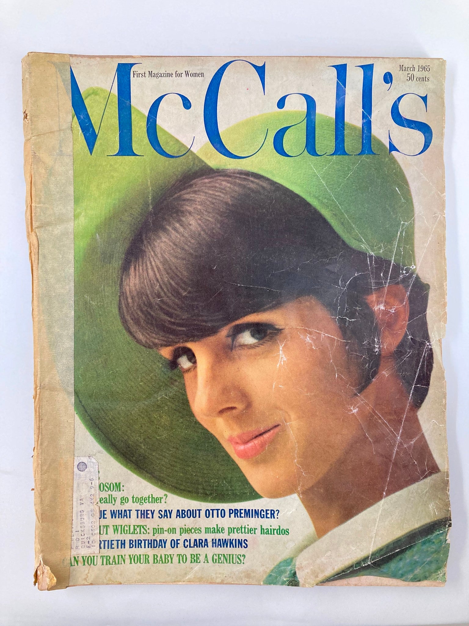 VTG McCall's Magazine March 1965 Cover Photograph of Tilly Tizzani by O. Storch