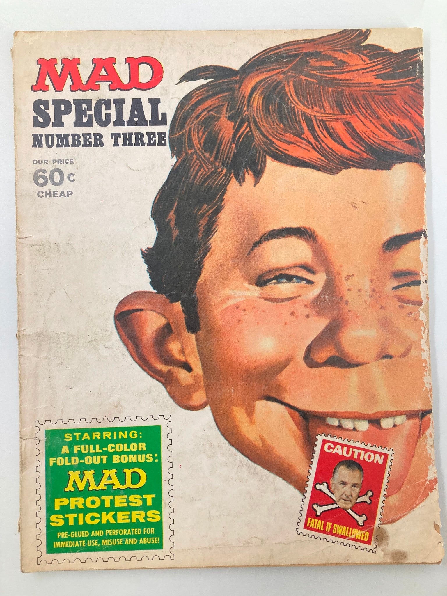 Mad Special Magazine 1970 No. 3 Spiro Agnew Protest Stickers GD 2.0 No Label