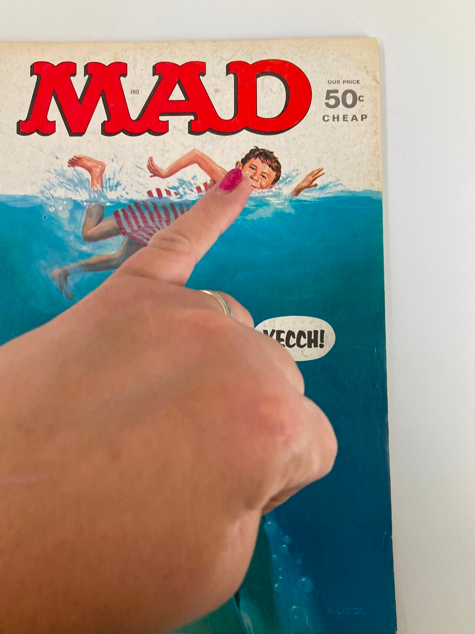 Mad Magazine January 1976 No. 180 Jaw'D A Movie Sattire Fine FN 6.0 No Label