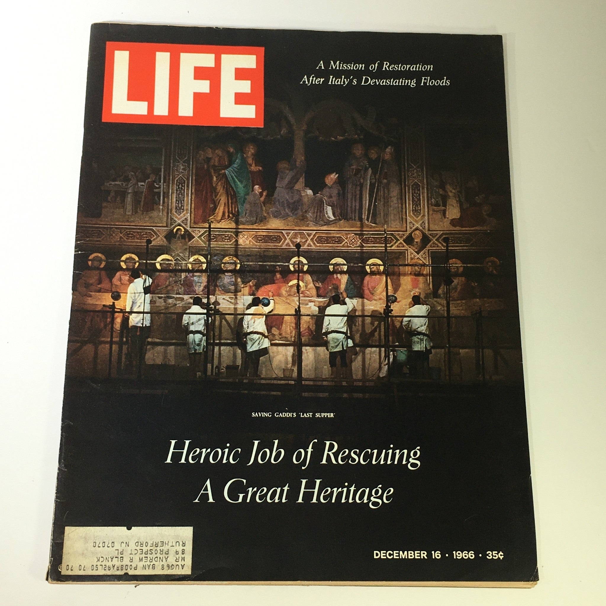 VTG Life Magazine December 16 1966 - Heroic Job Of Rescuing A Great Heritage